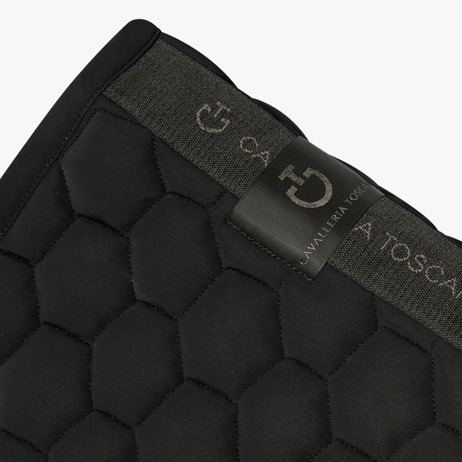 Cavalleria Toscana Jumping saddle pad in performance jersey BLACK-2