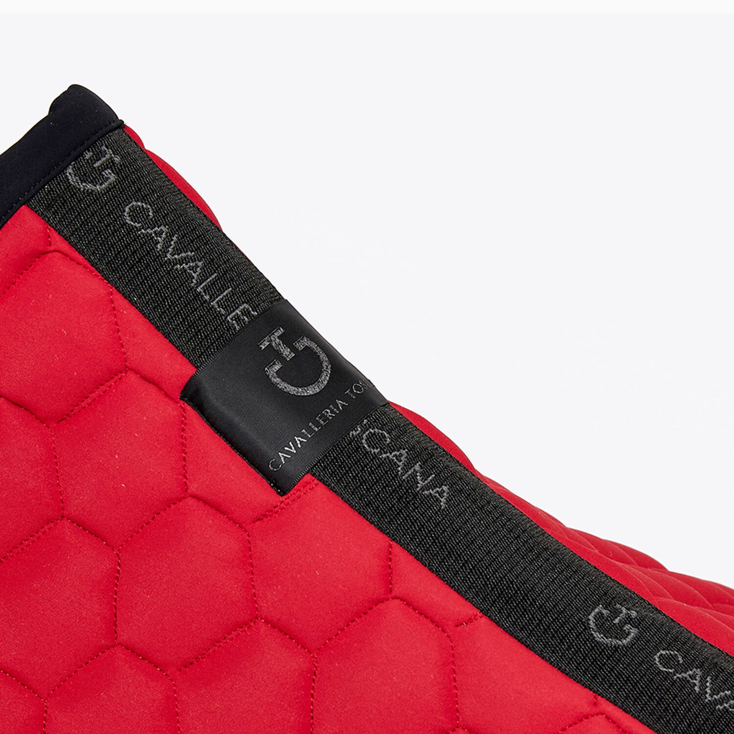 Cavalleria Toscana Quilted cotton jumping saddle pad RED-3