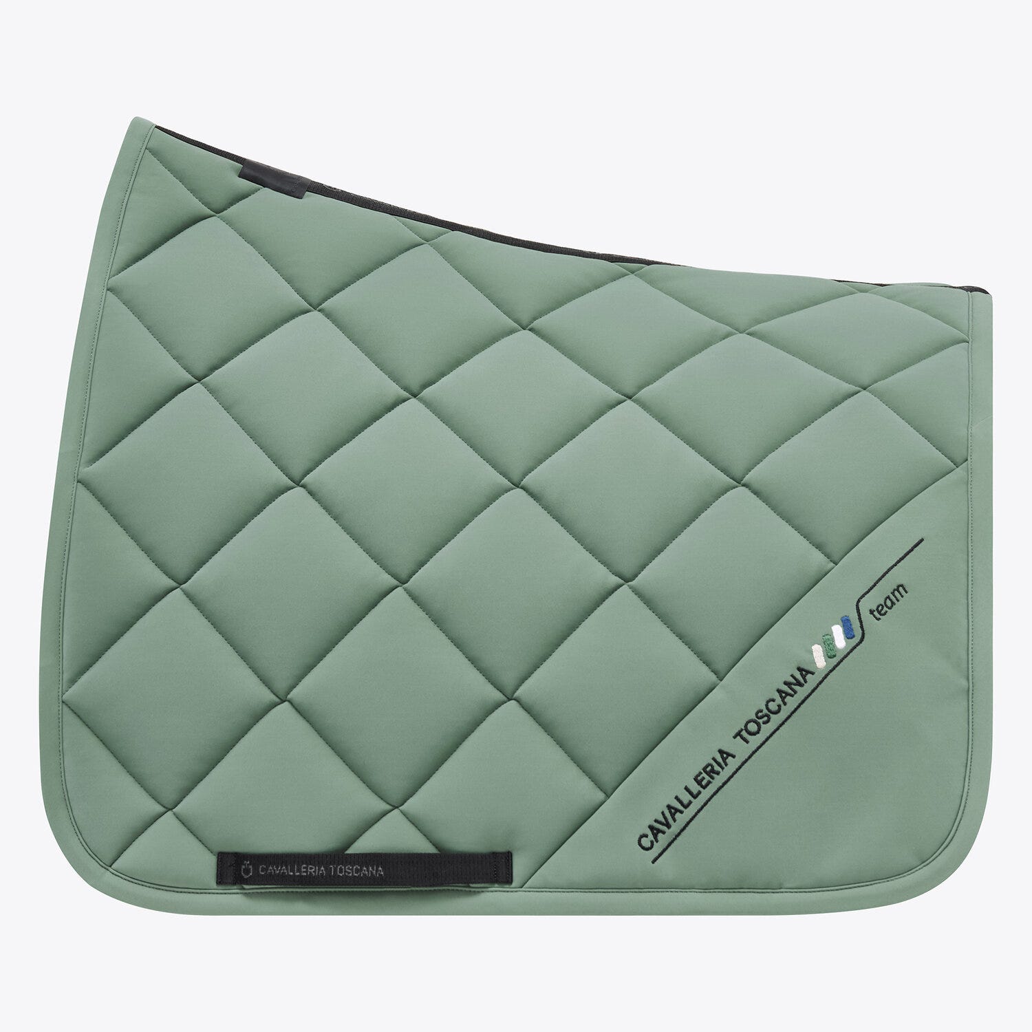 Dressage saddle pad in quilted cotton fabric