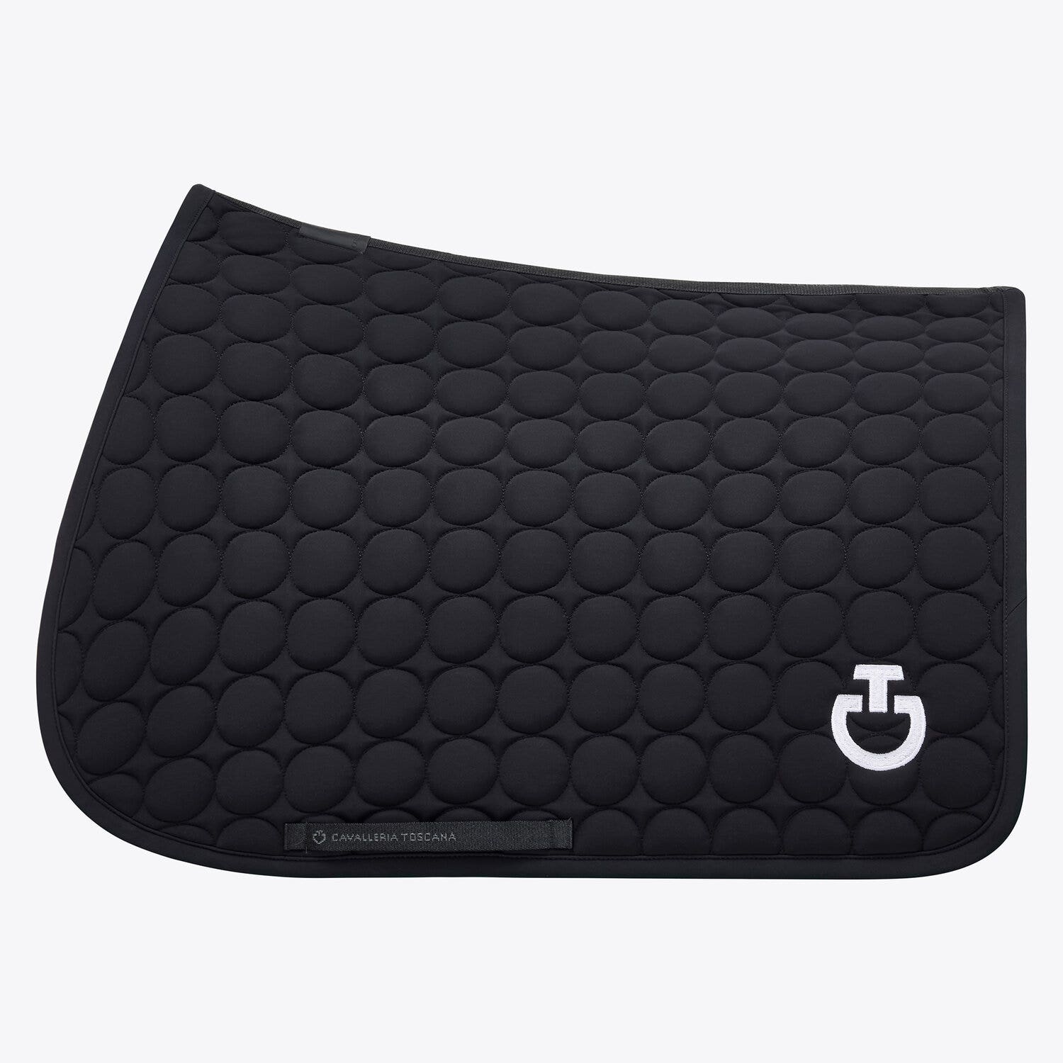 Cavalleria Toscana Quilted cotton jumping saddle pad BLACK-1