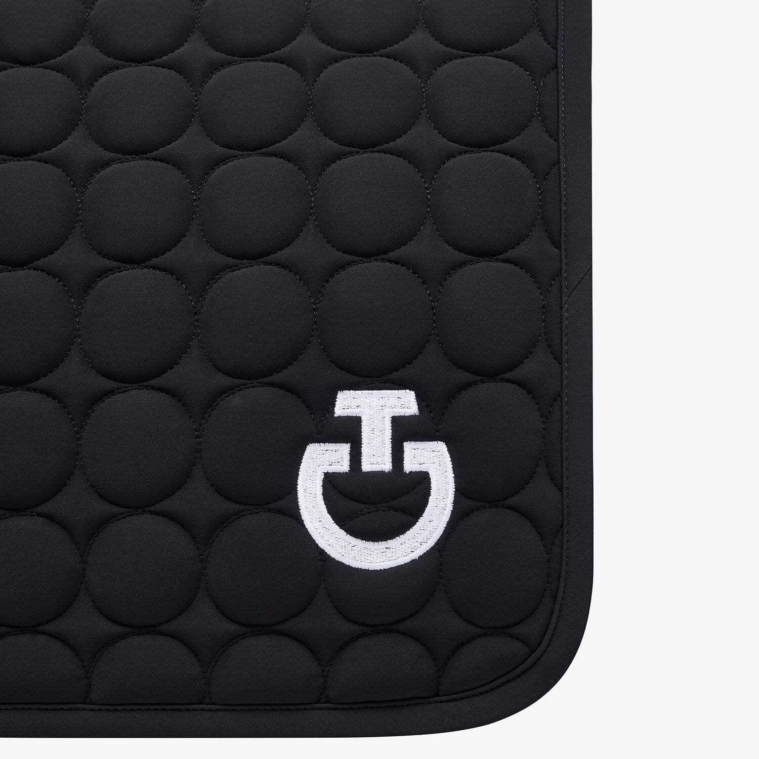 Cavalleria Toscana Quilted cotton jumping saddle pad BLACK-2