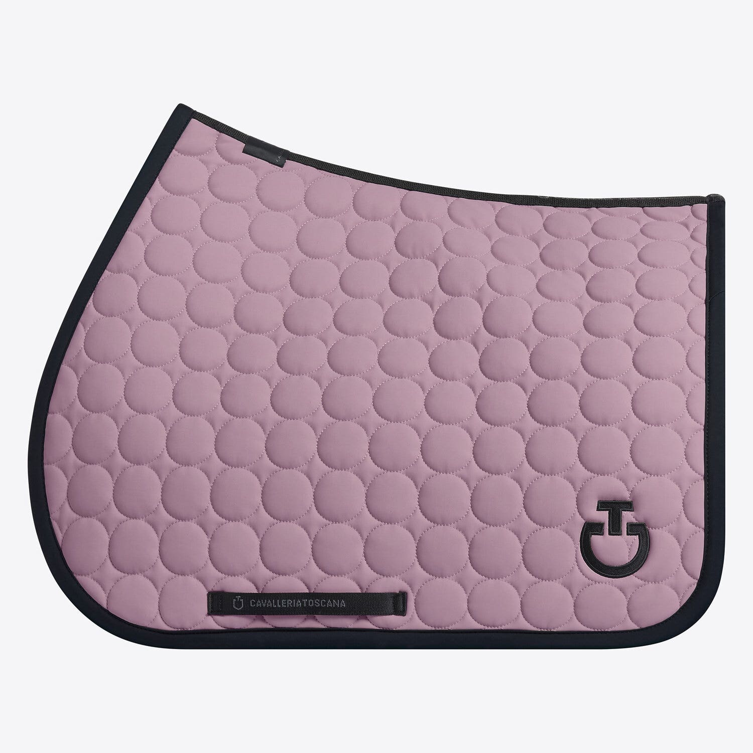 Cavalleria Toscana Cavalleria Toscana Jumping Saddle Pad in Circular Quilted Jersey GRAPE SHAKE/BLACK-1