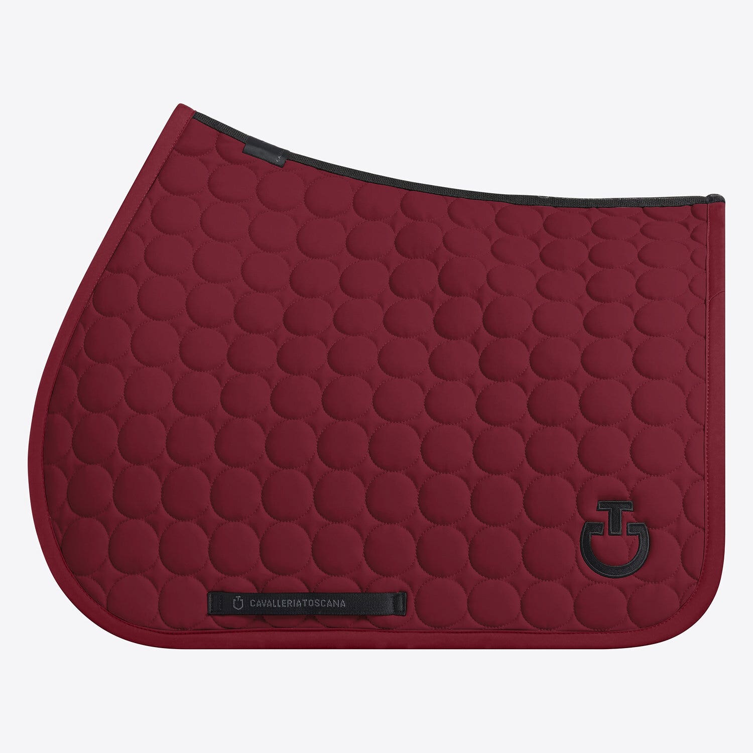 Cavalleria Toscana Cavalleria Toscana Jumping Saddle Pad in Circular Quilted Jersey BORDEAUX-1