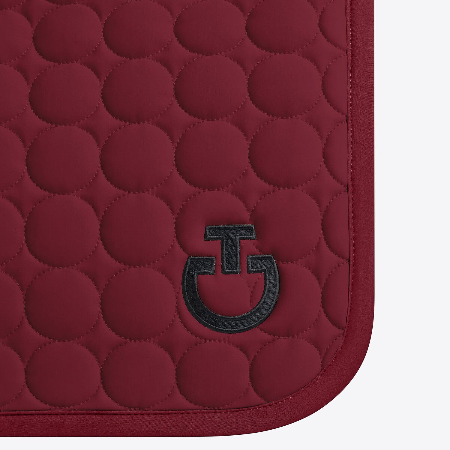 Cavalleria Toscana Cavalleria Toscana Jumping Saddle Pad in Circular Quilted Jersey BORDEAUX-3