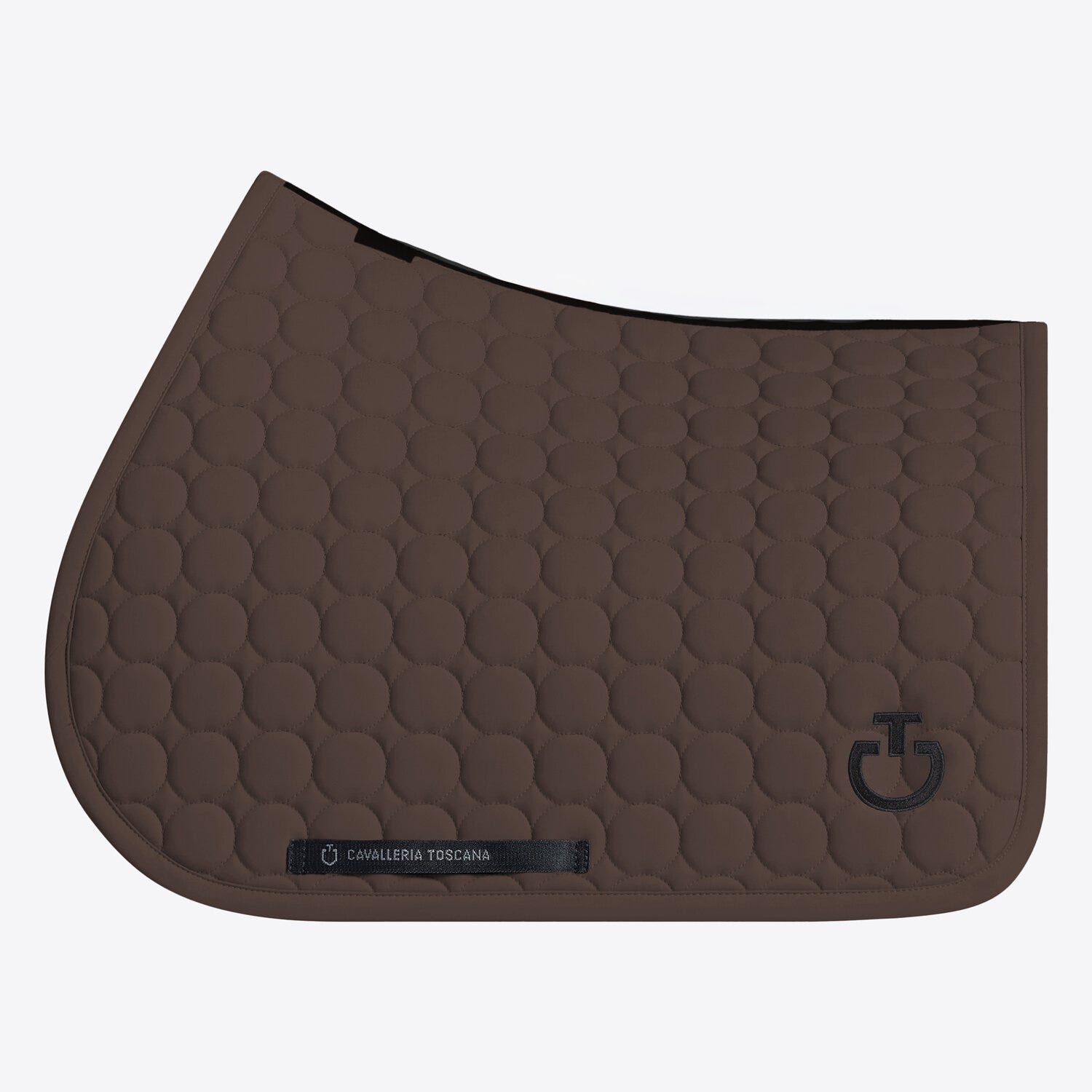 Circular-quilted jumping saddle pad in jersey