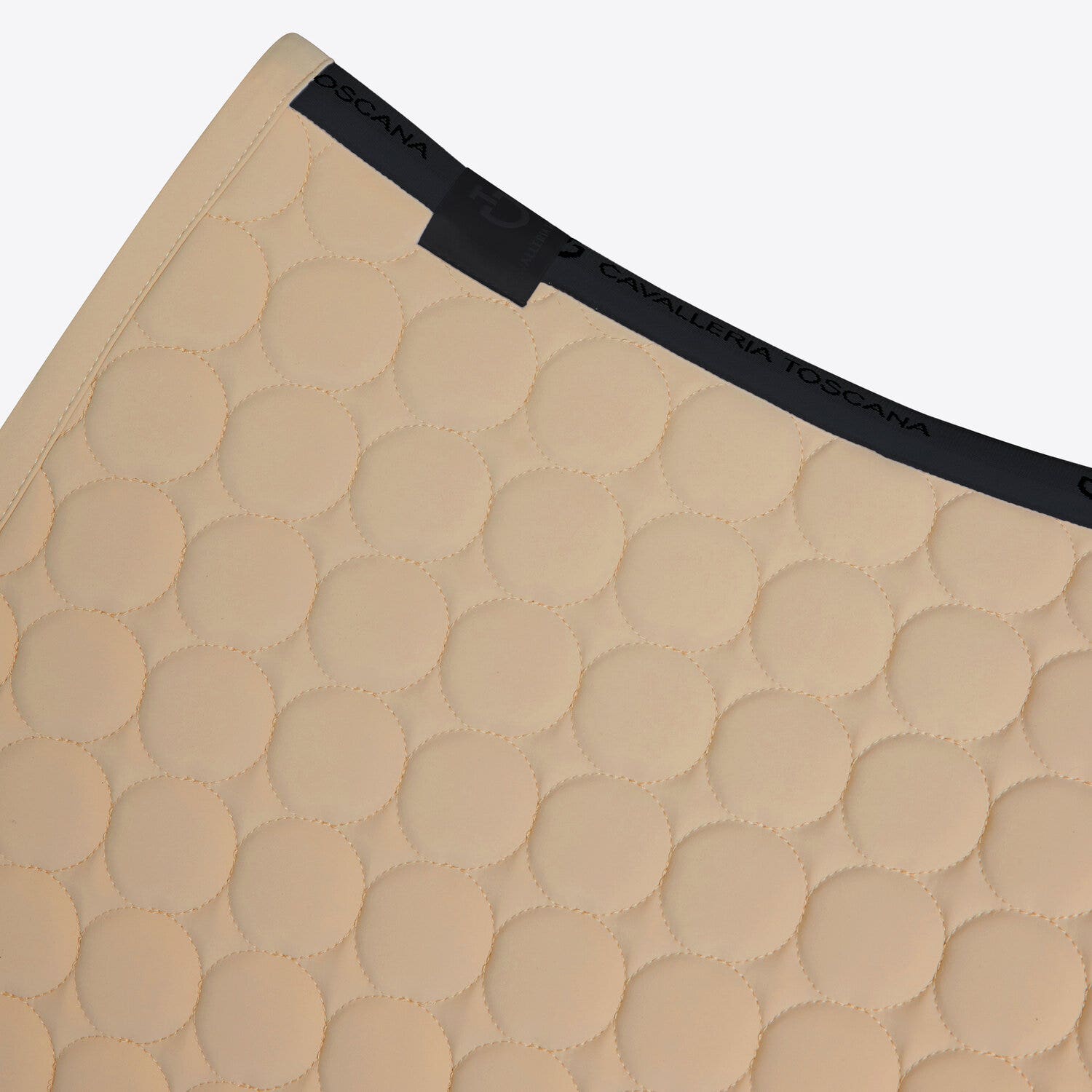 Circular-quilted jumping saddle pad in jersey