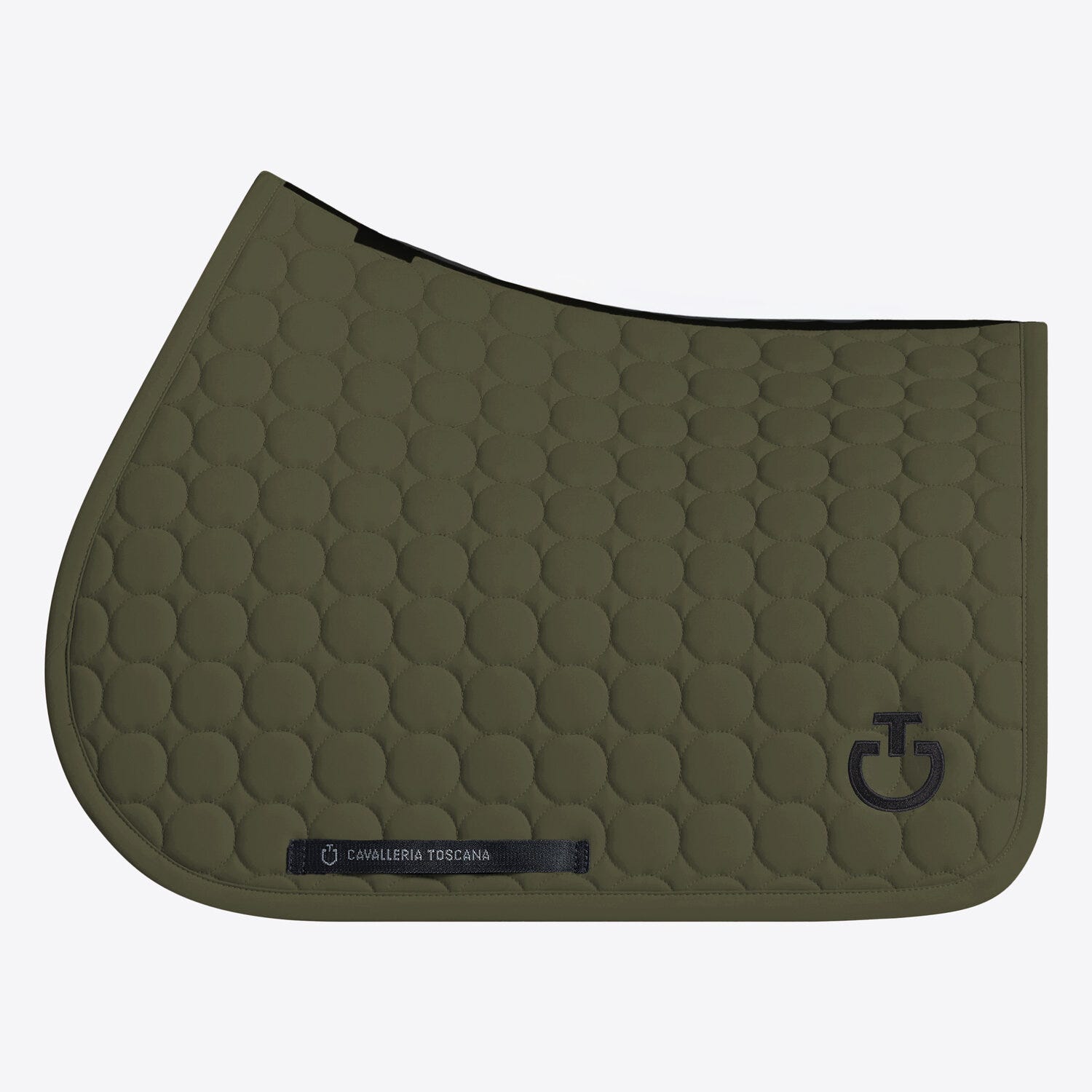 Circular-quilted jumping saddle pad in jersey