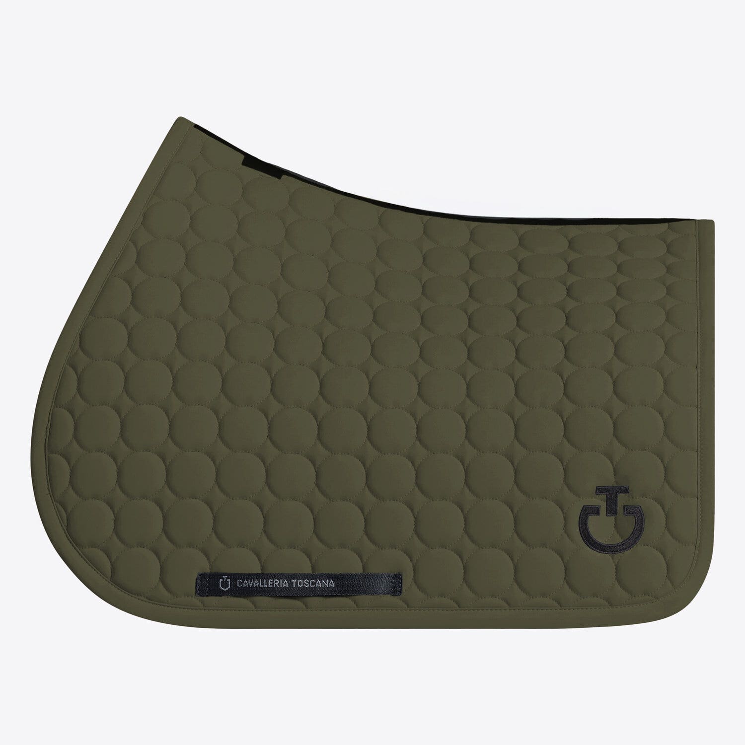 Circular-quilted jumping saddle pad in jersey