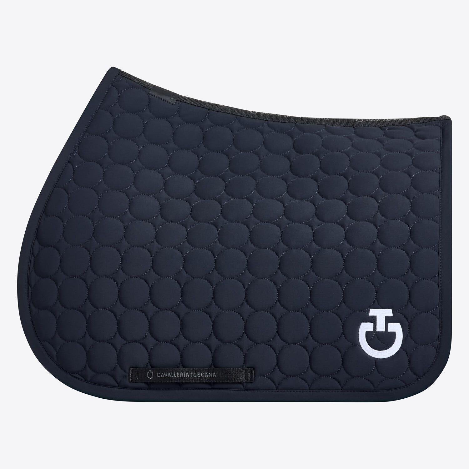 Cavalleria Toscana Cavalleria Toscana Jumping Saddle Pad in Circular Quilted Jersey NAVY-1