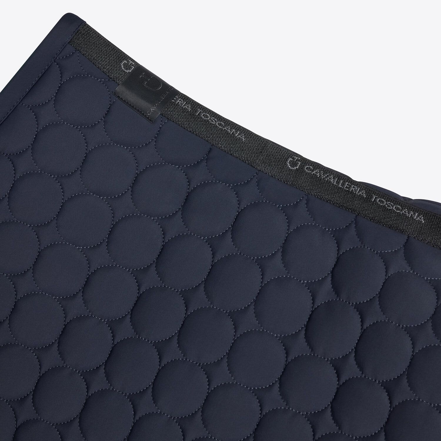Cavalleria Toscana Cavalleria Toscana Jumping Saddle Pad in Circular Quilted Jersey NAVY-2