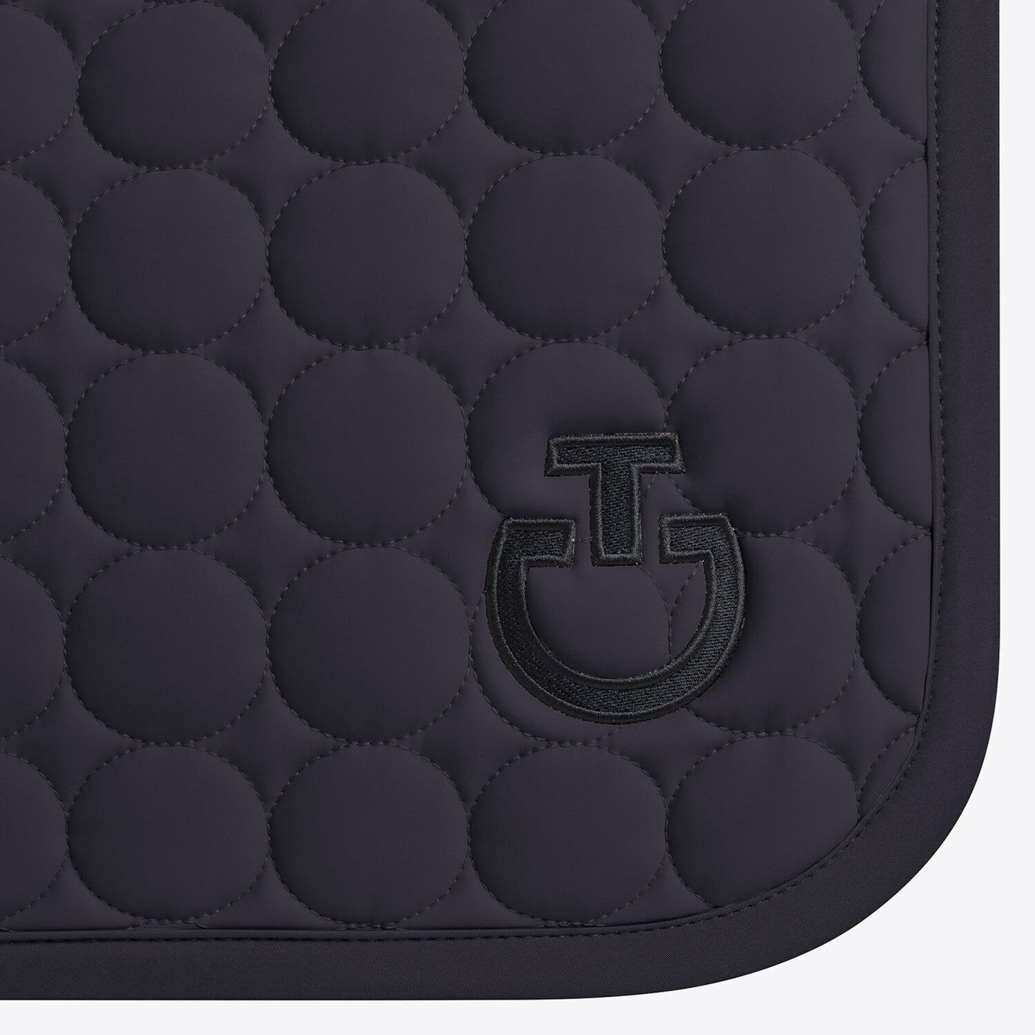 Cavalleria Toscana Jumping Saddle Pad in Circular Quilted Jersey | Cavalleria Toscana CHARCOAL-3