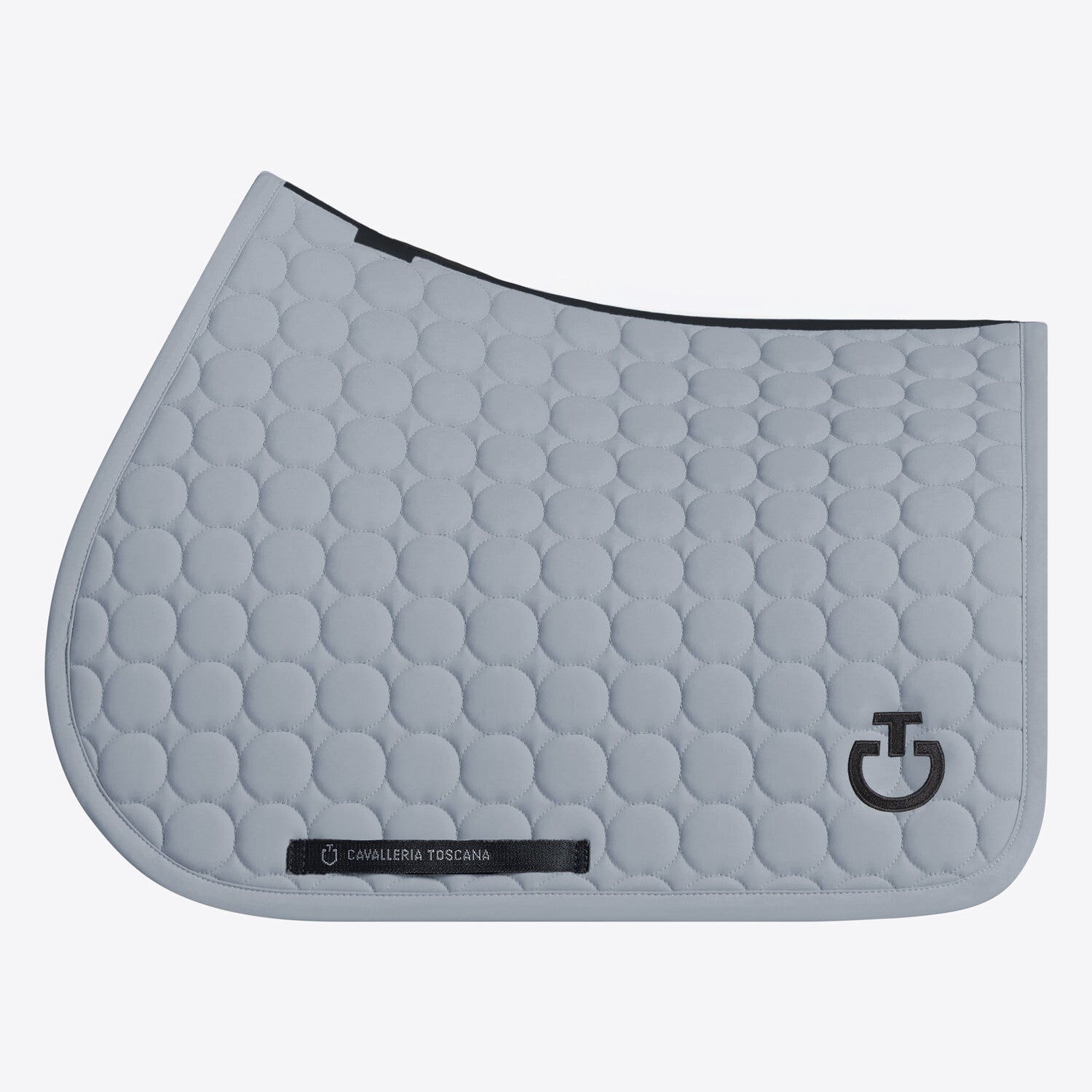 Circular-quilted jumping saddle pad in jersey