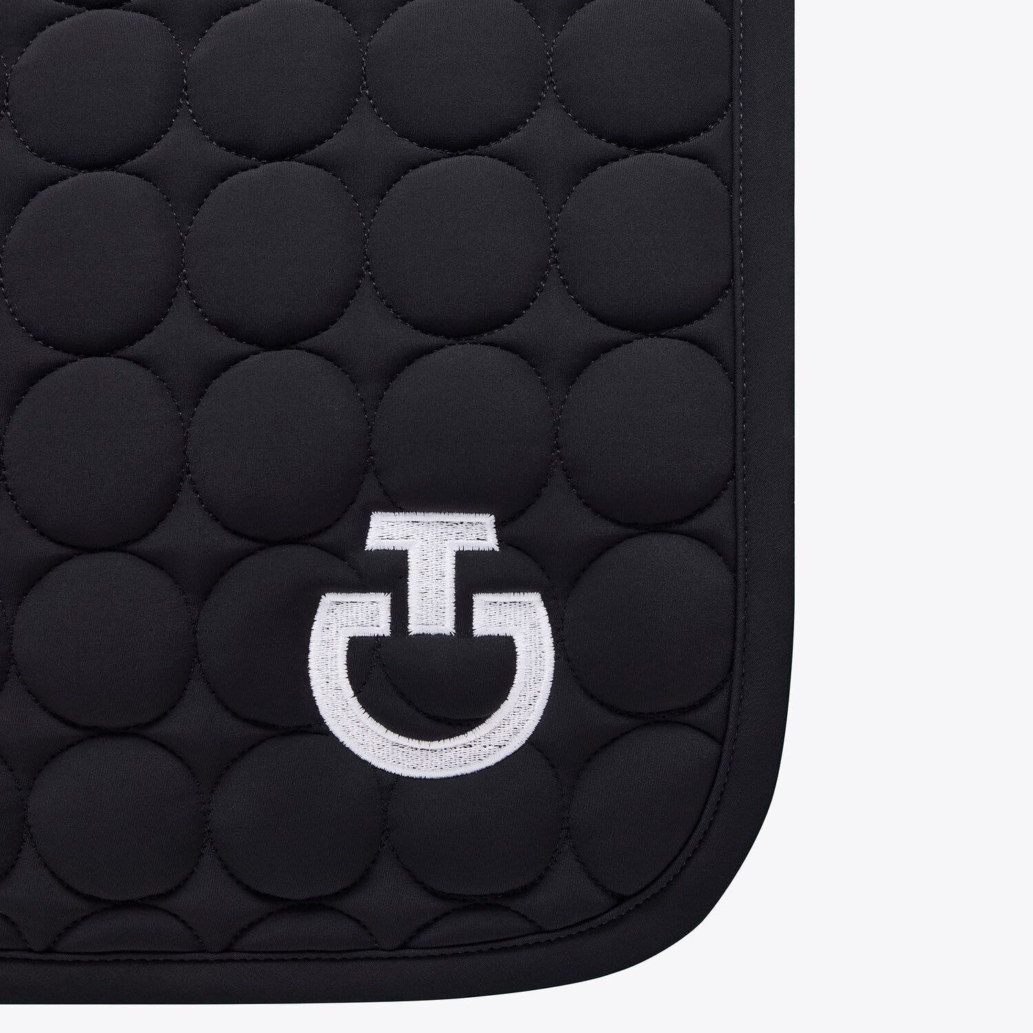 Cavalleria Toscana Dressage saddle pad in quilted cotton fabric BLACK-2