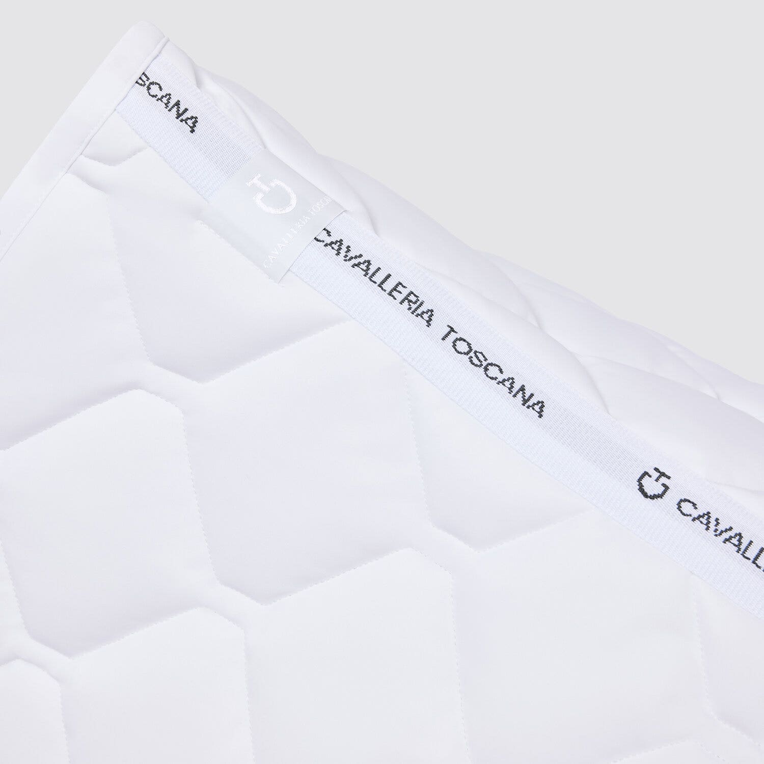 Cavalleria Toscana Ct Orbit Quilted dressage Saddle Pad WHITE/KNIT-3