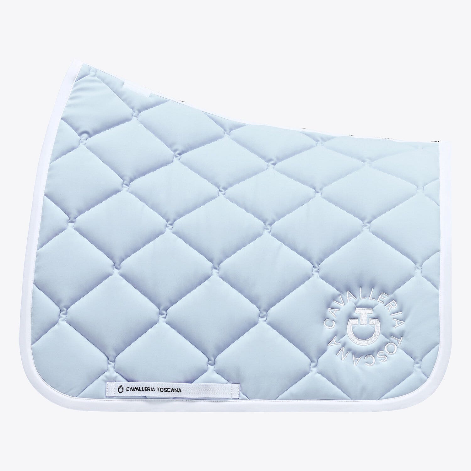 Cavalleria Toscana Ct Orbit Quilted dressage Saddle Pad POWDER BLUE / WHITE-1