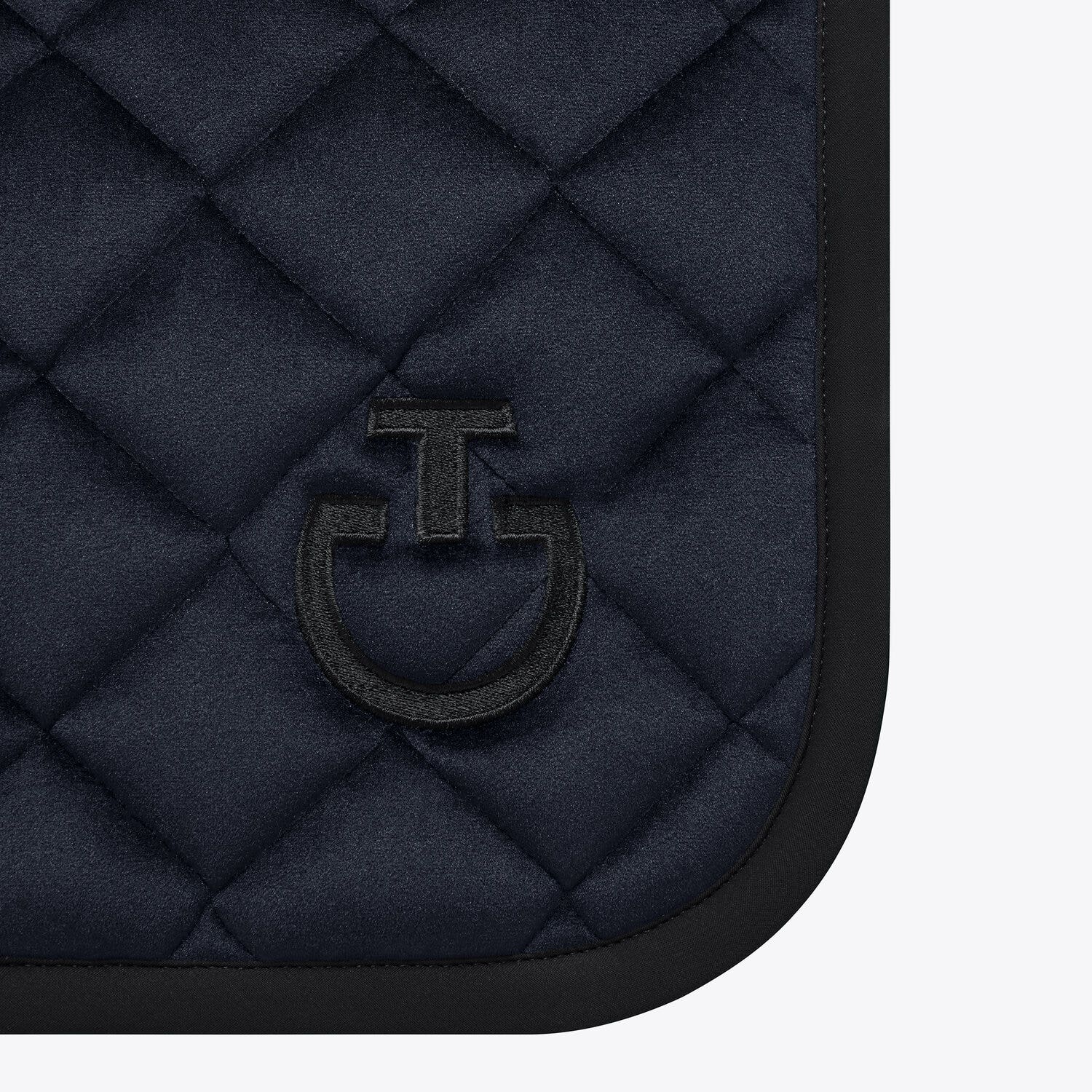 Cavalleria Toscana CT Velvet Jumping Saddle Pad DARK BLUE/BLACK-2