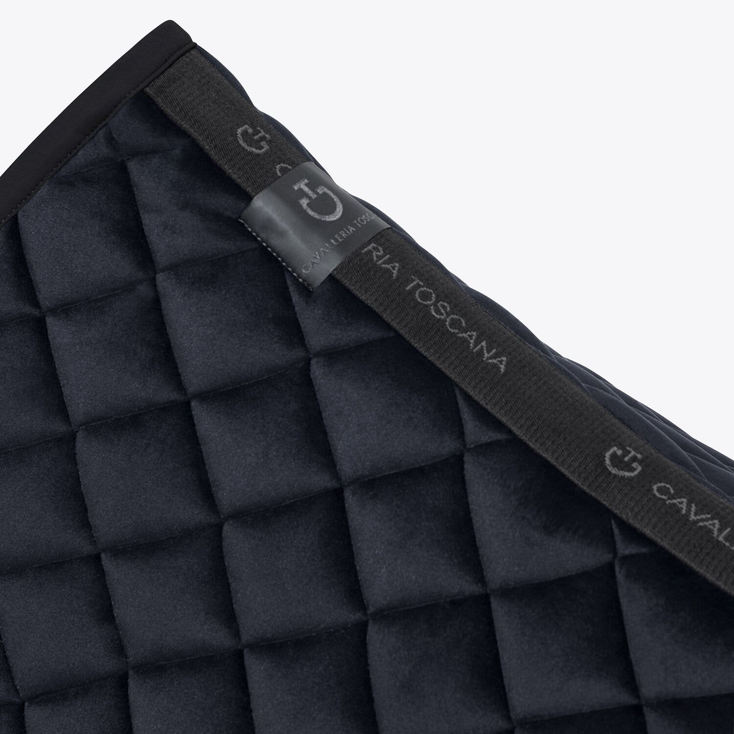 Cavalleria Toscana CT Velvet Jumping Saddle Pad DARK BLUE/BLACK-3