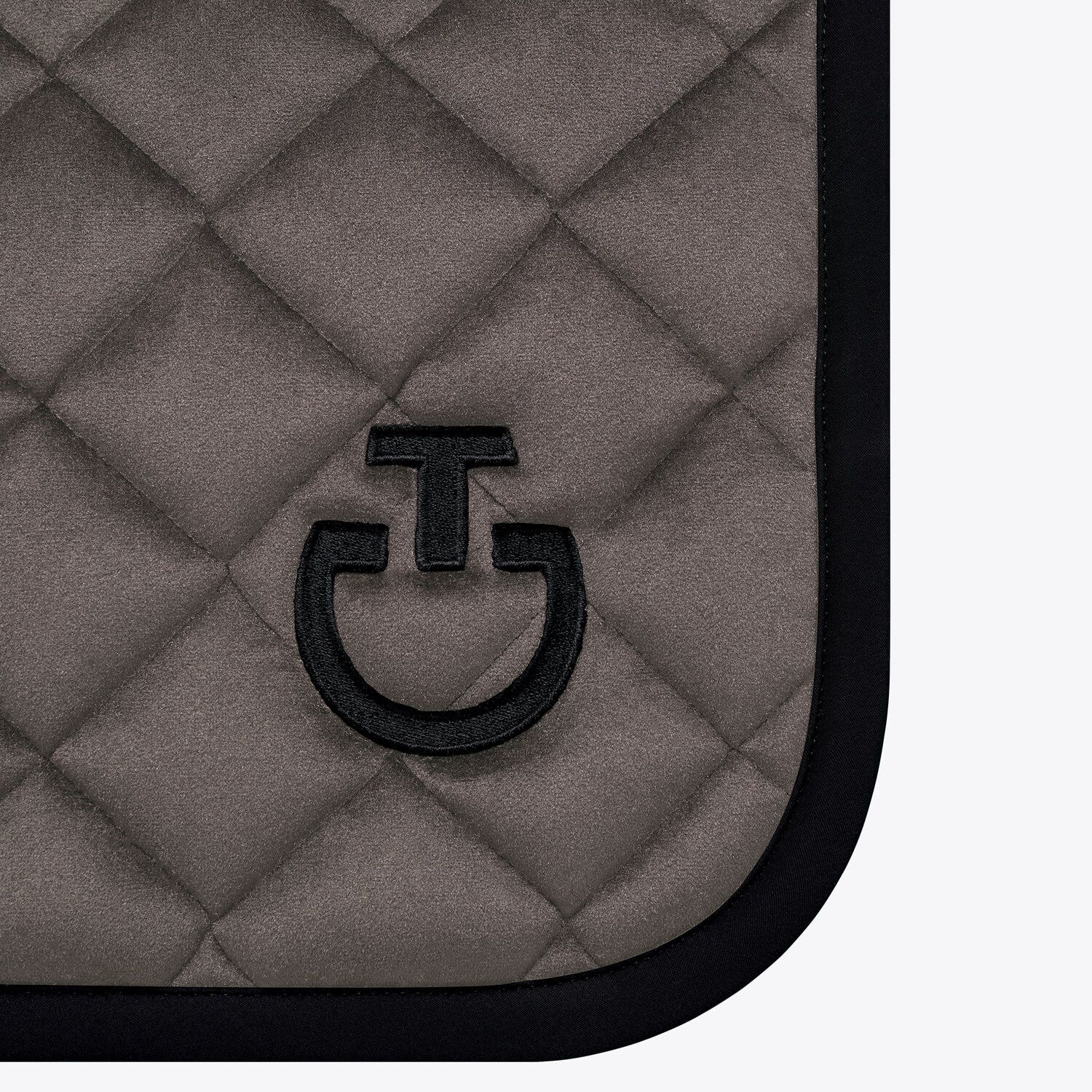 Cavalleria Toscana CT Velvet Jumping Saddle Pad DARK GREY/BLACK-2
