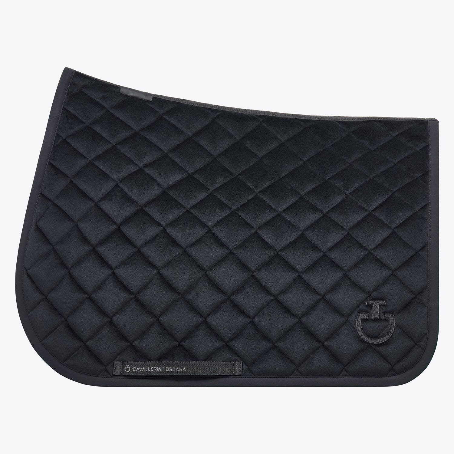 Cavalleria Toscana CT Velvet Jumping Saddle Pad BLACK-1