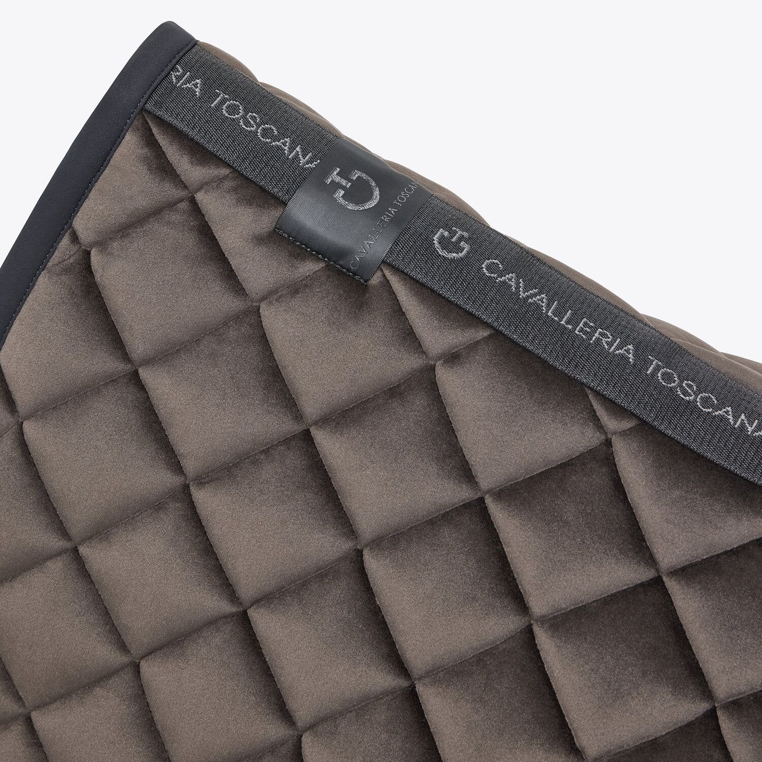 Cavalleria Toscana CT Velvet Dressage Saddle Pad DARK GREY/BLACK-3