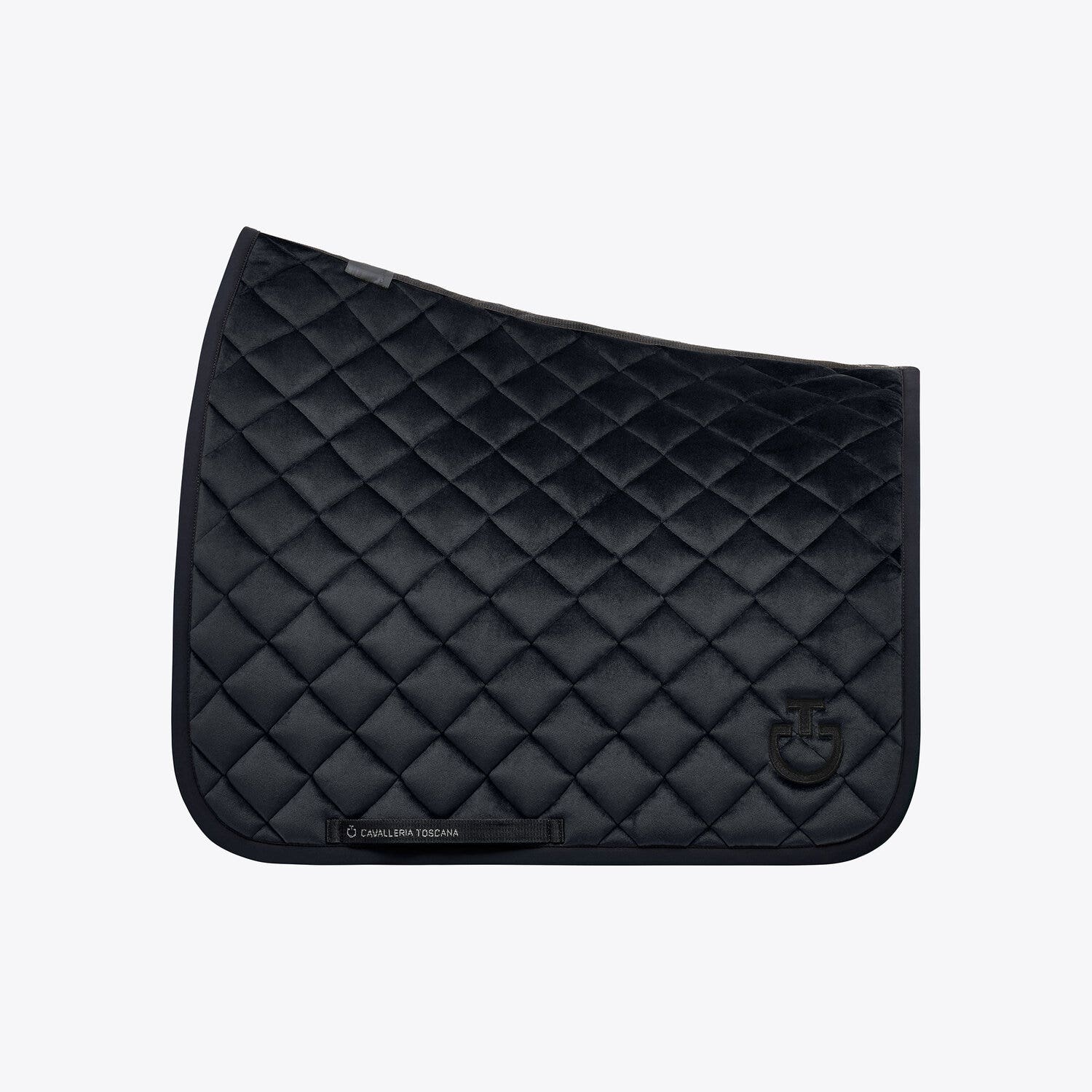 Cavalleria Toscana CT Velvet Dressage Saddle Pad BLACK-1