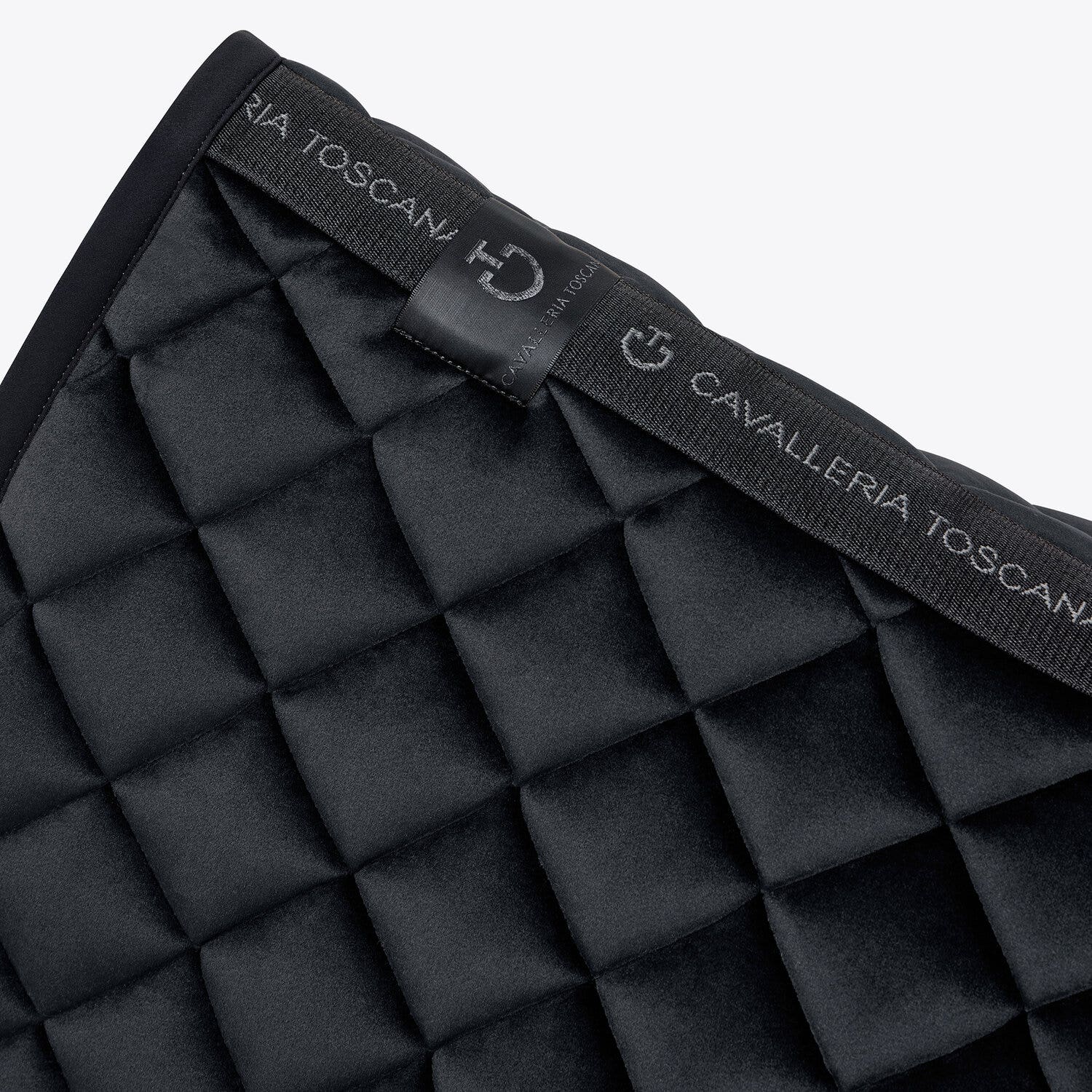 Cavalleria Toscana CT Velvet Dressage Saddle Pad BLACK-3