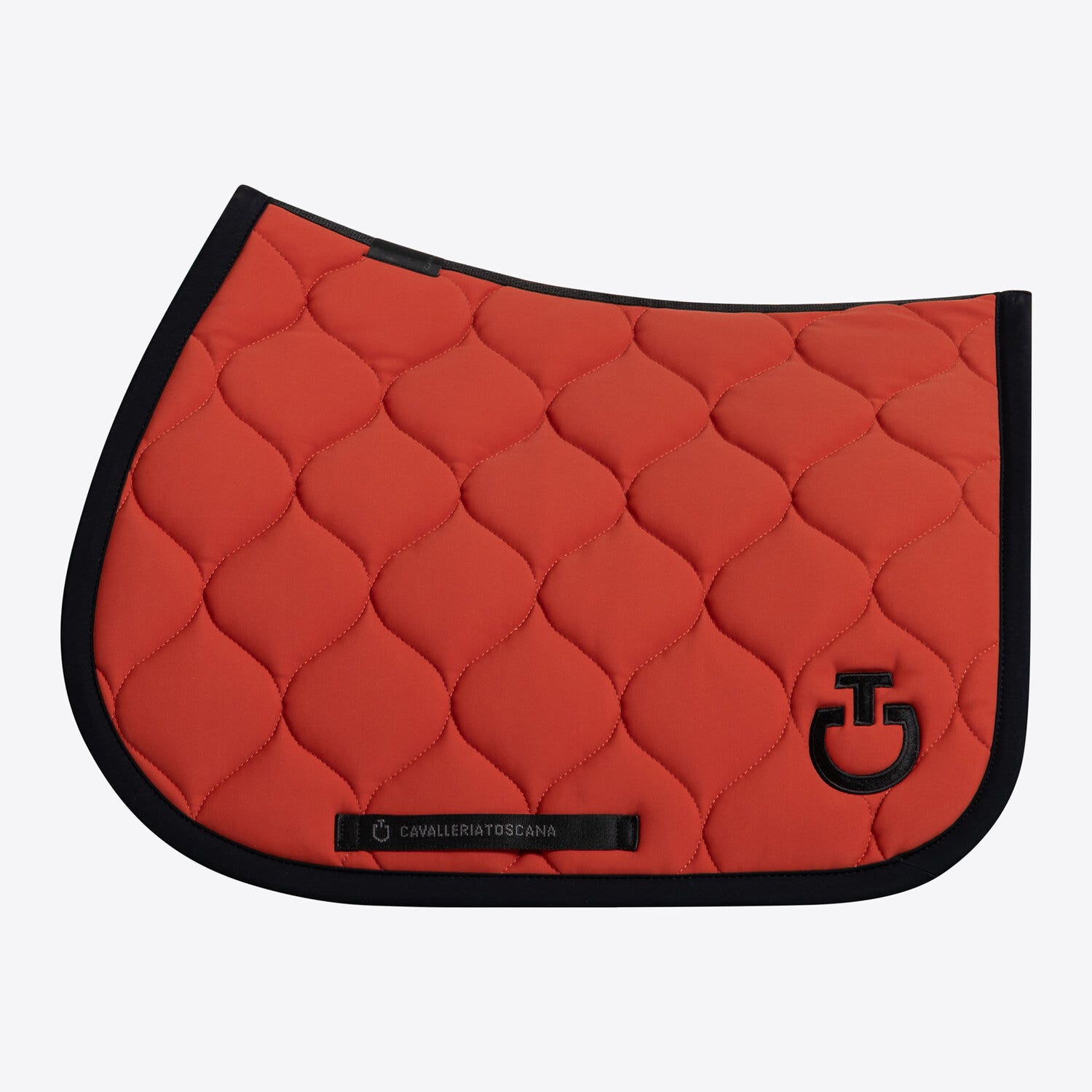 Cavalleria Toscana Cavalleria Toscana Jumping Saddle Pad in Technical Jersey EARTHENWARE/BLACK-1