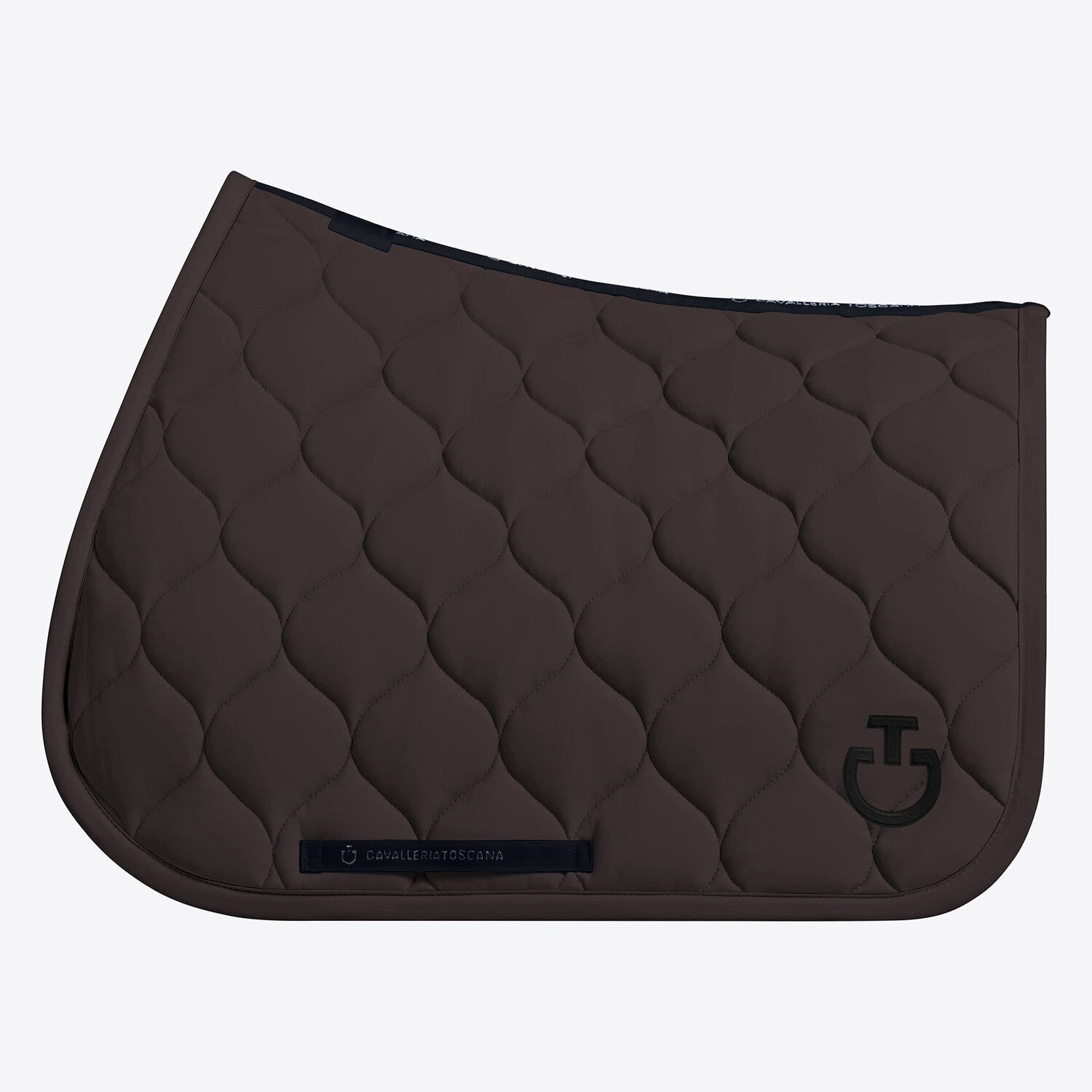 Circular-quilted jumping saddle pad in jersey