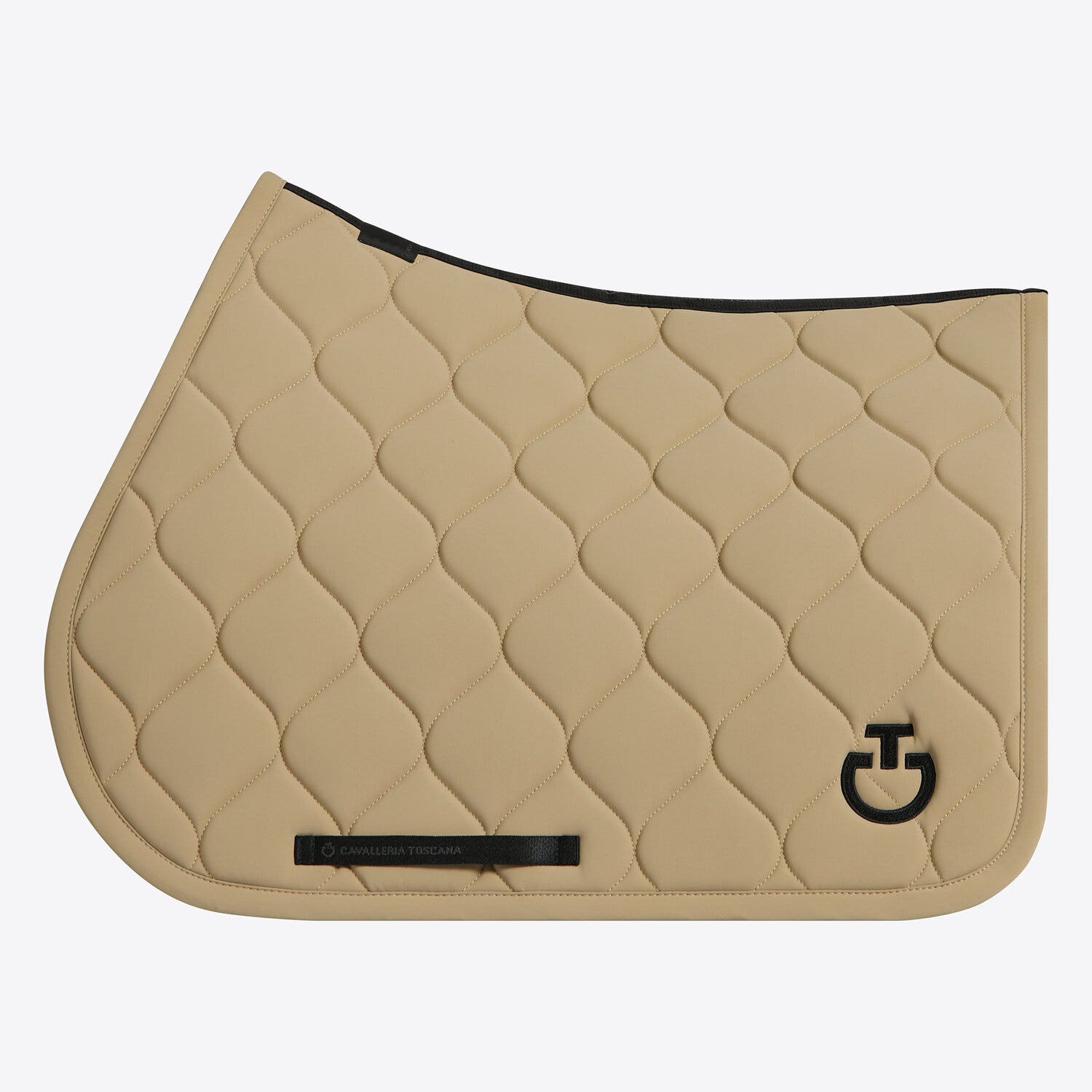 Circular-quilted jumping saddle pad in jersey