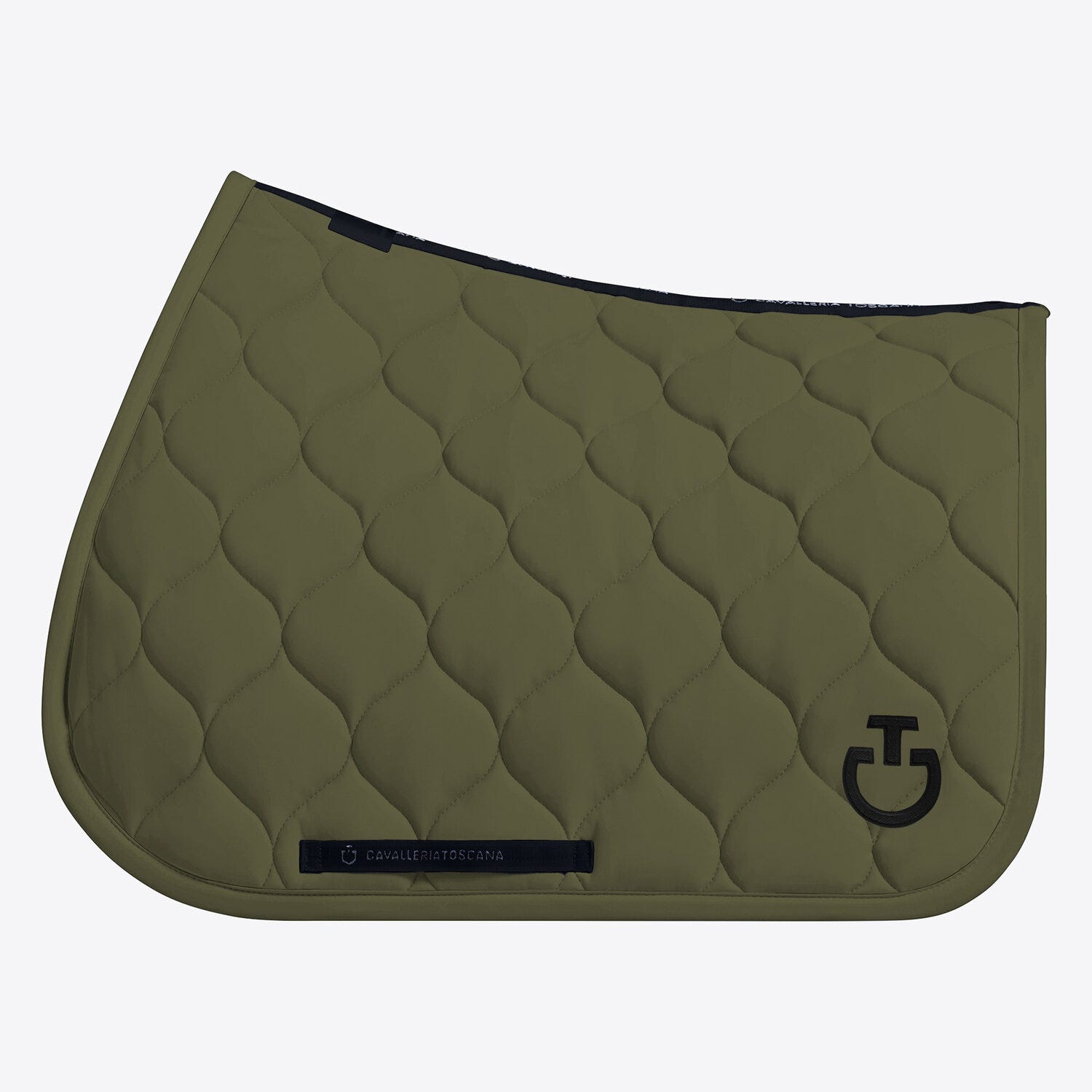 Circular-quilted jumping saddle pad in jersey