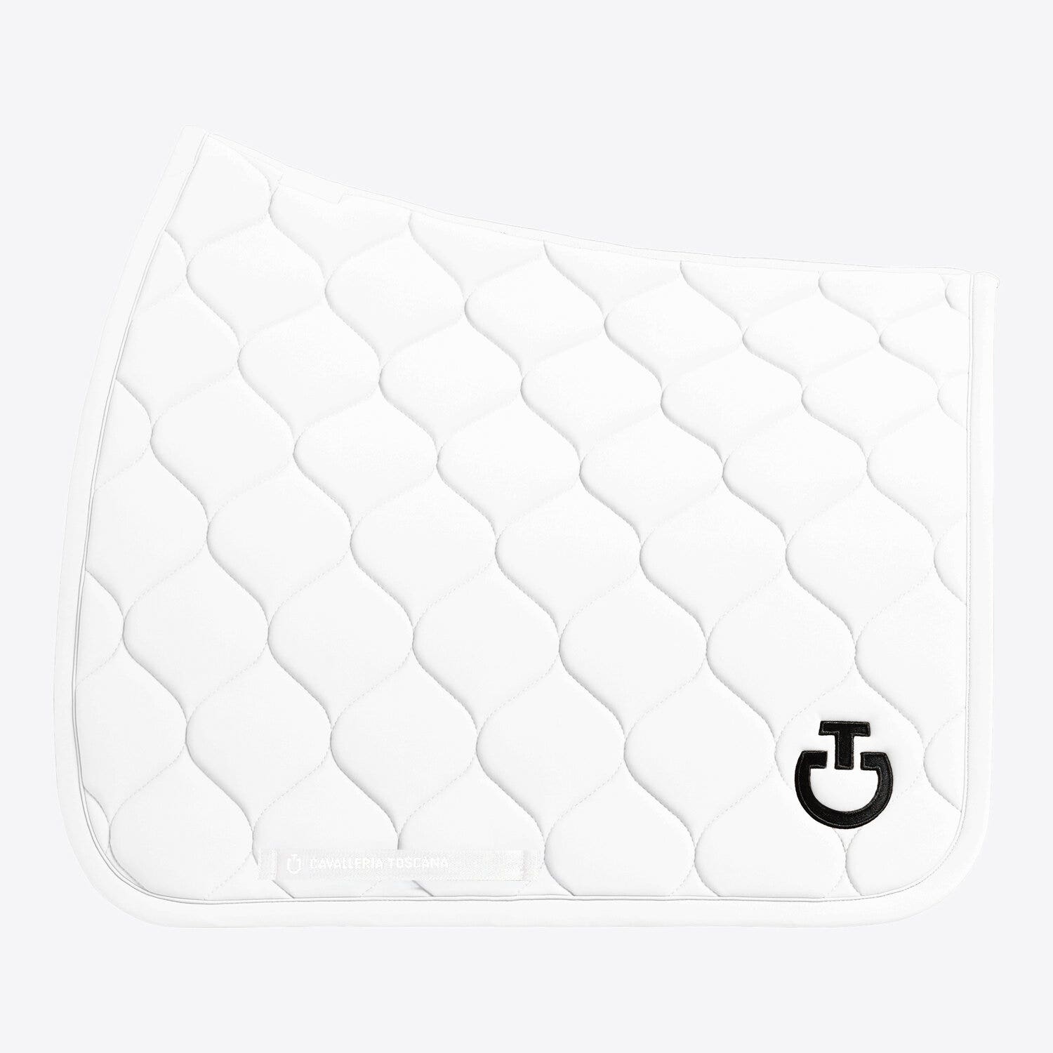 Cavalleria Toscana Circular-quilted dressage saddle pad WHITE-1