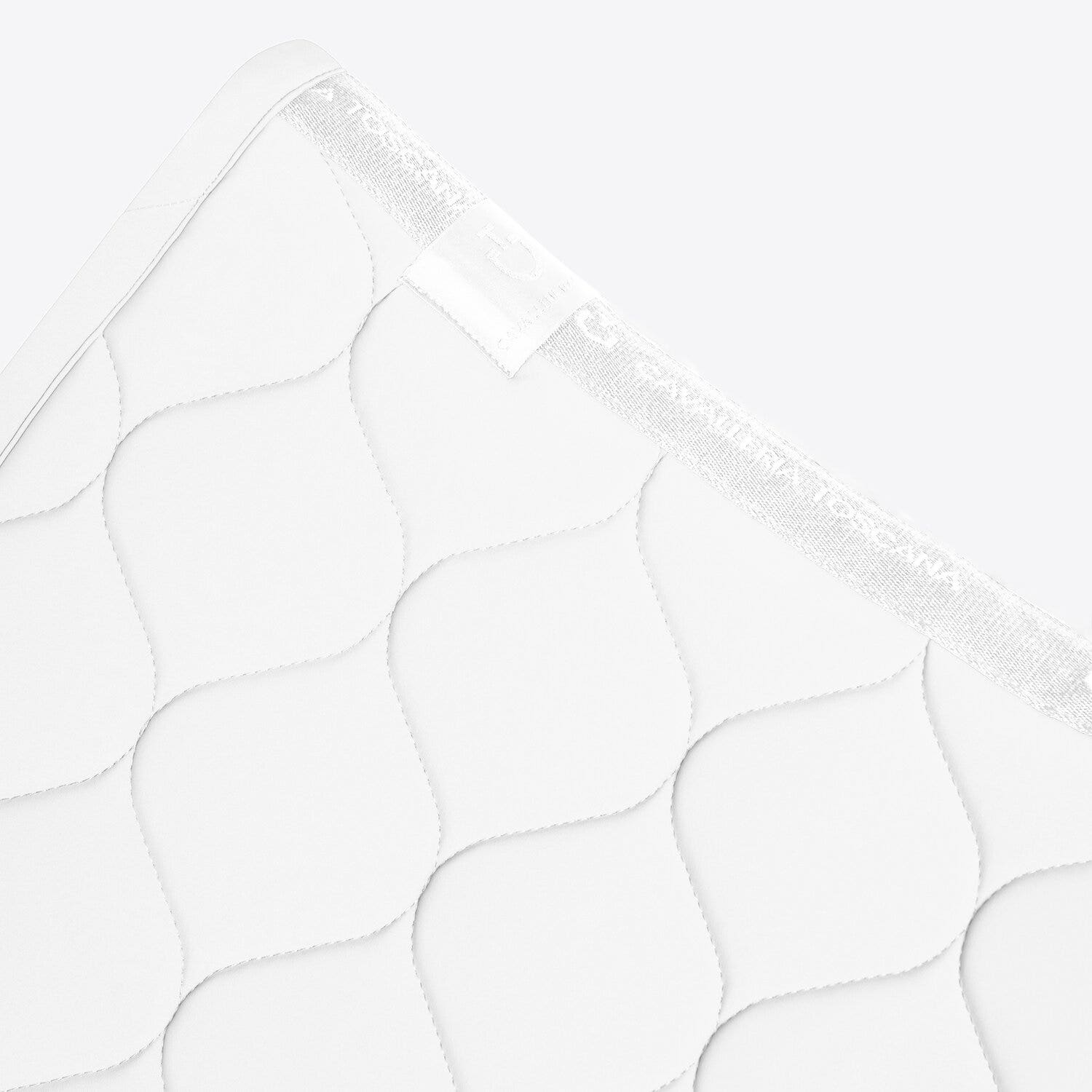 Cavalleria Toscana Circular-quilted dressage saddle pad WHITE-2