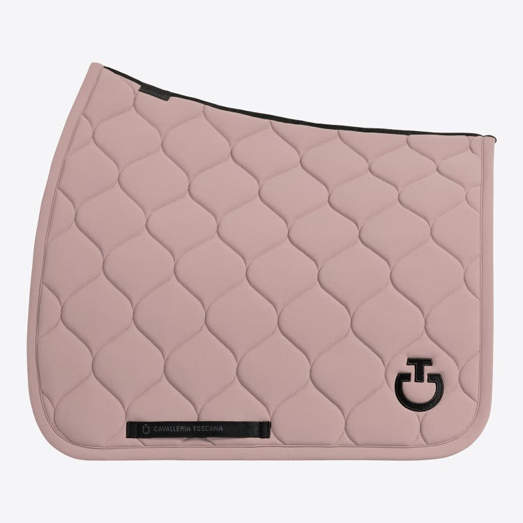 Circular-quilted dressage saddle pad