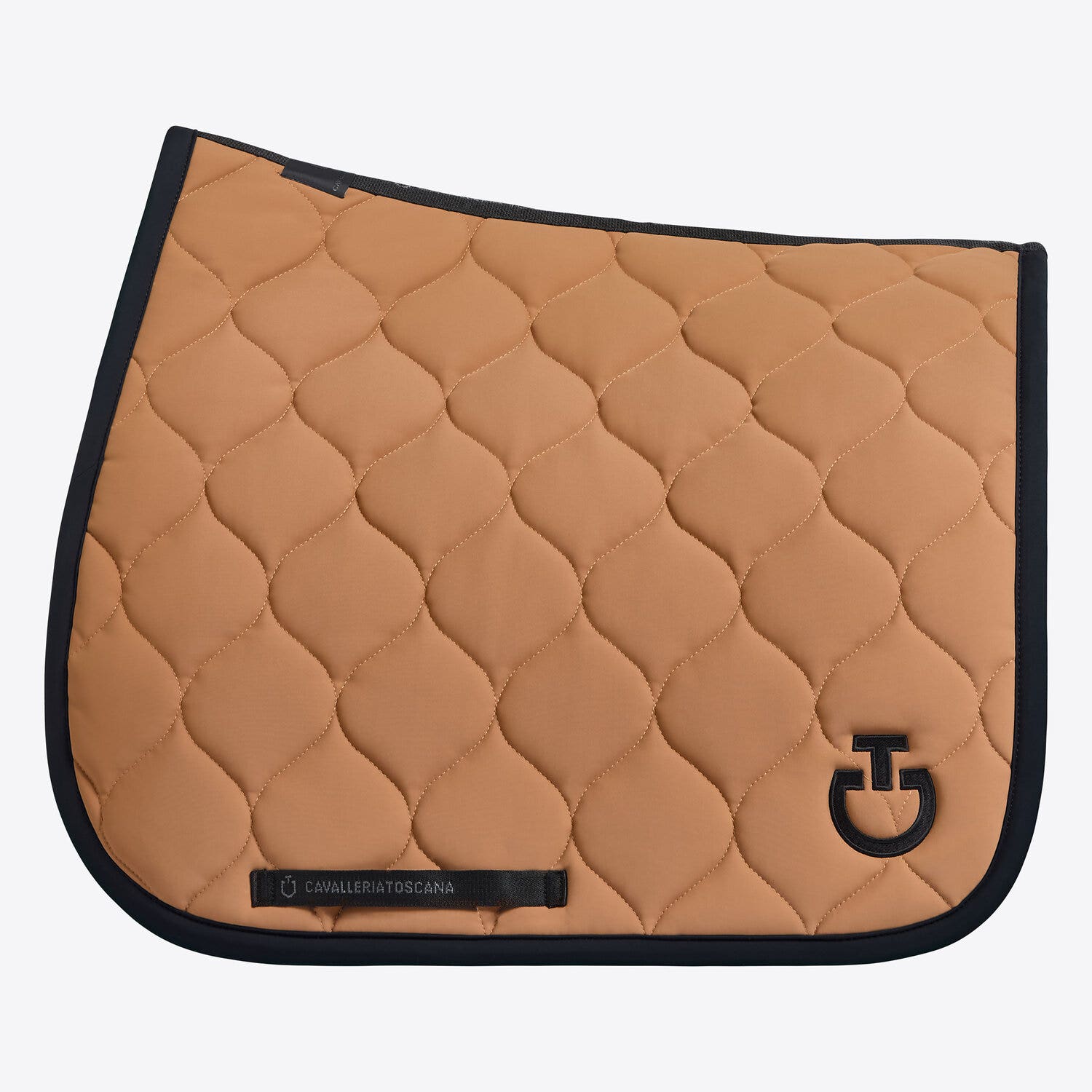 Cavalleria Toscana Cavalleria Toscana Circular-quilted dressage saddle pad CAMEL/BLACK-1