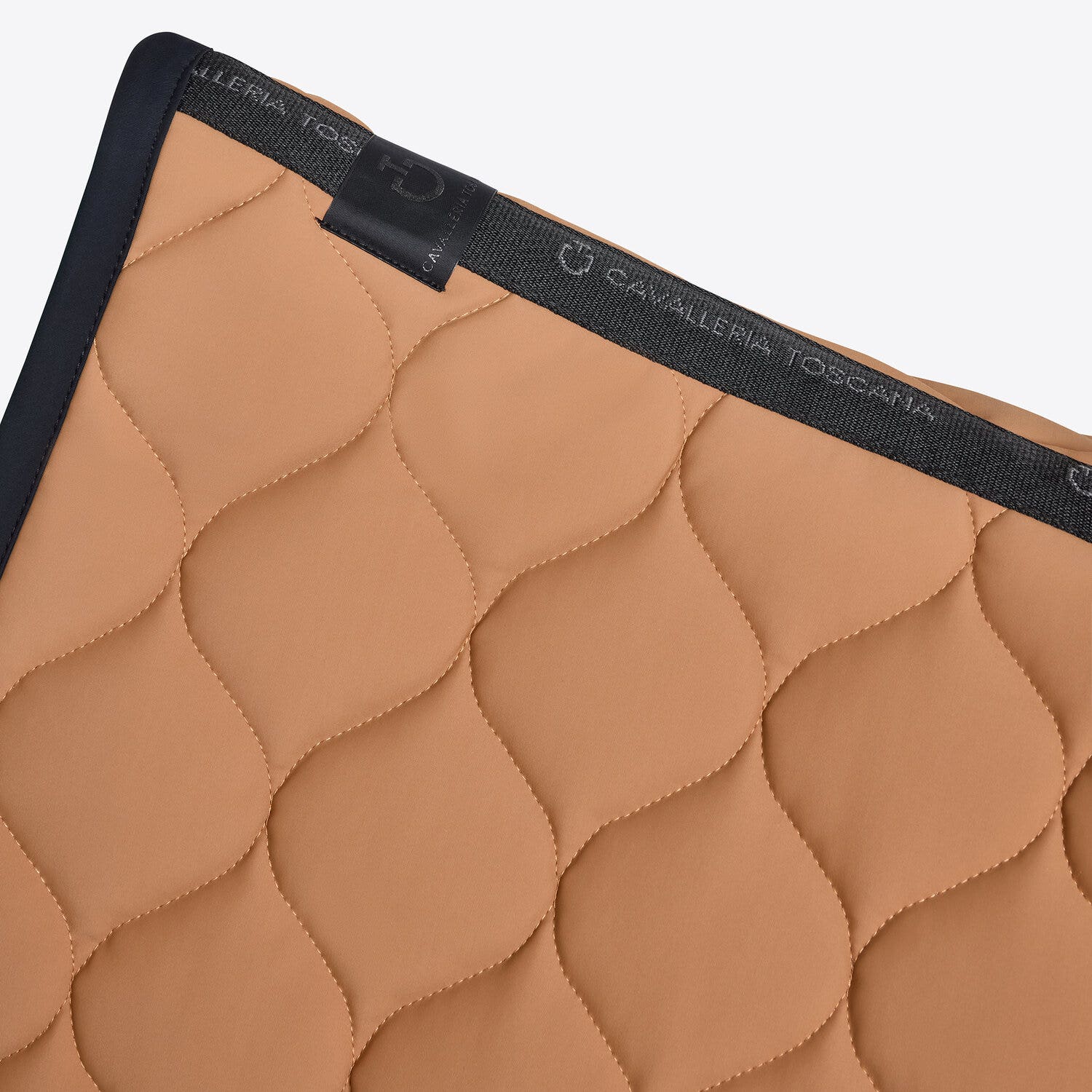 Cavalleria Toscana Cavalleria Toscana Circular-quilted dressage saddle pad CAMEL/BLACK-2