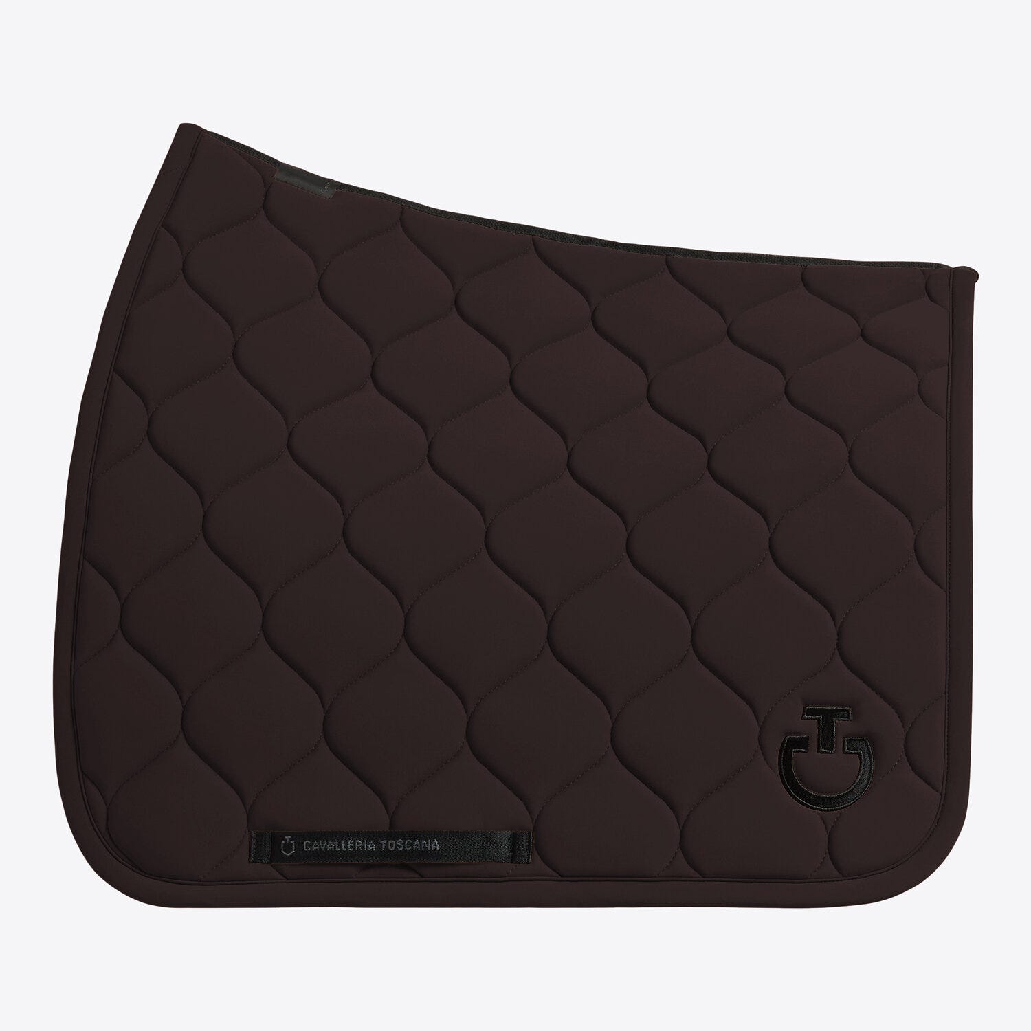 Circular-quilted dressage saddle pad