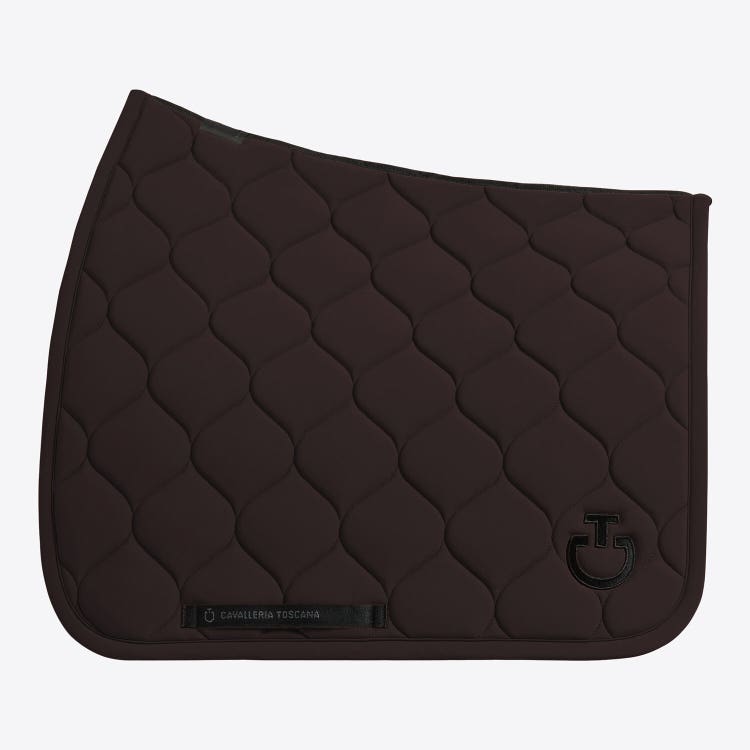 Circular-quilted dressage saddle pad