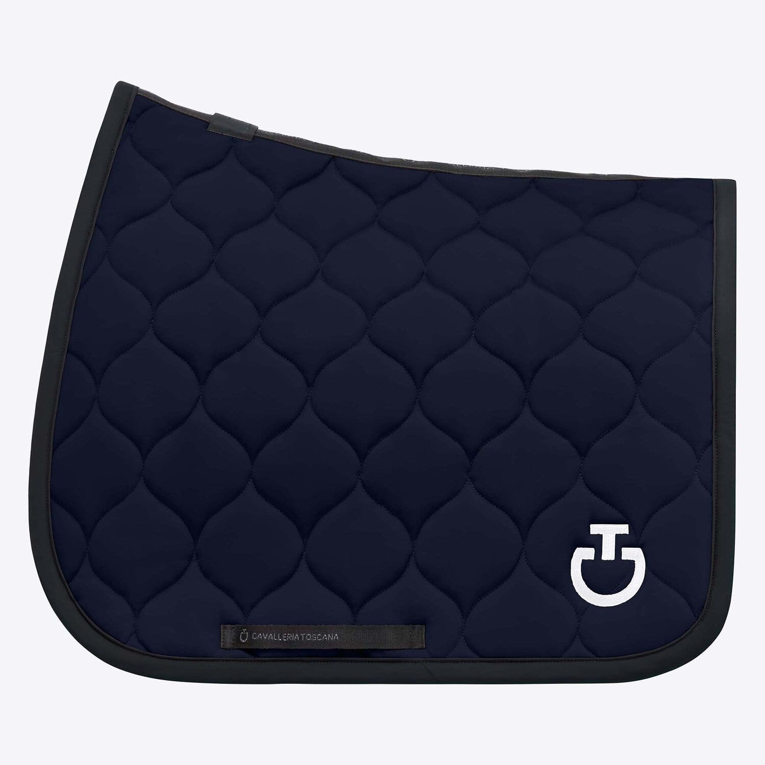 Cavalleria Toscana Circular-quilted jumping saddle pad DARK BLUE/DARK BLUE-1