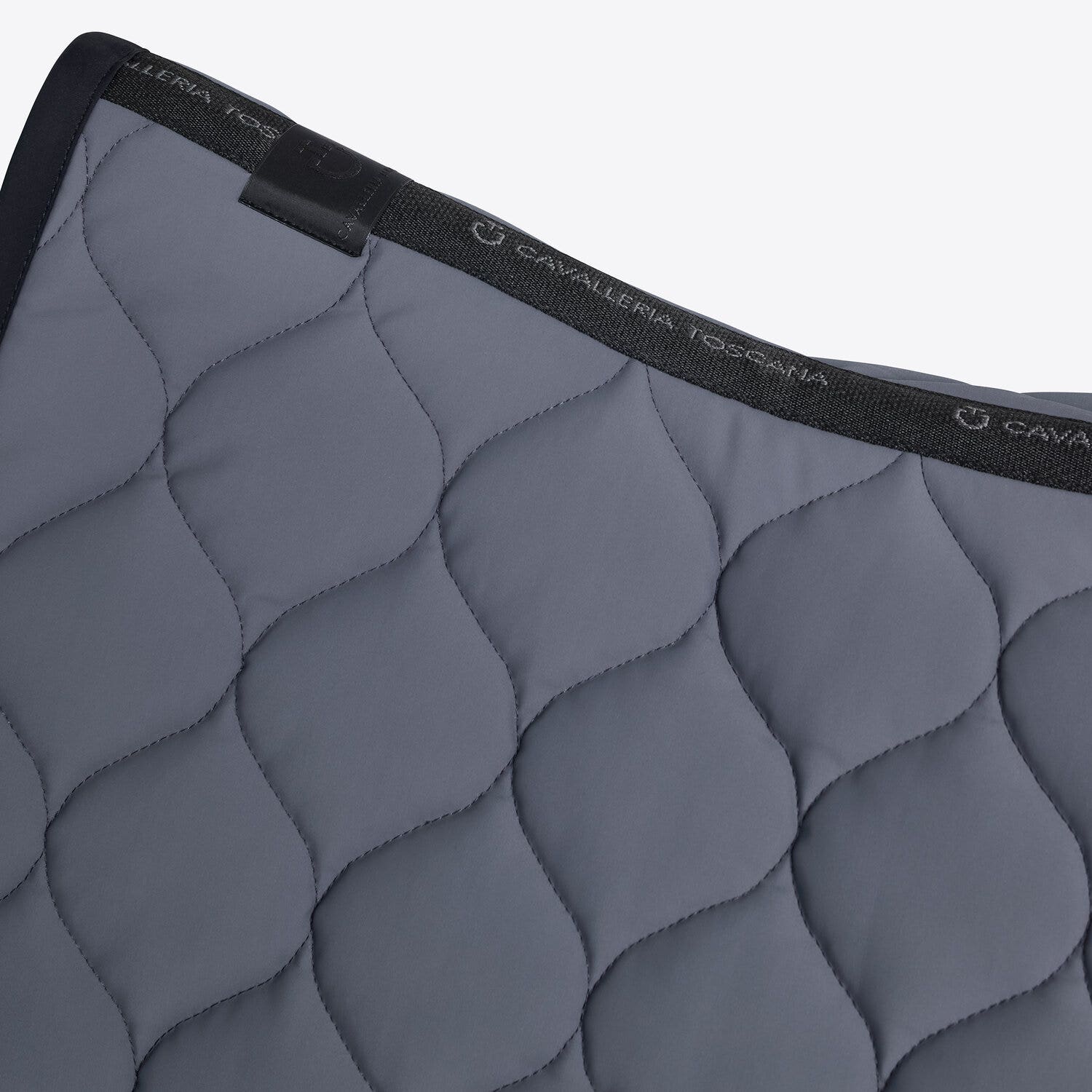 Cavalleria Toscana Circular-quilted jumping saddle pad ANTHRACITE GREY/BLACK-2