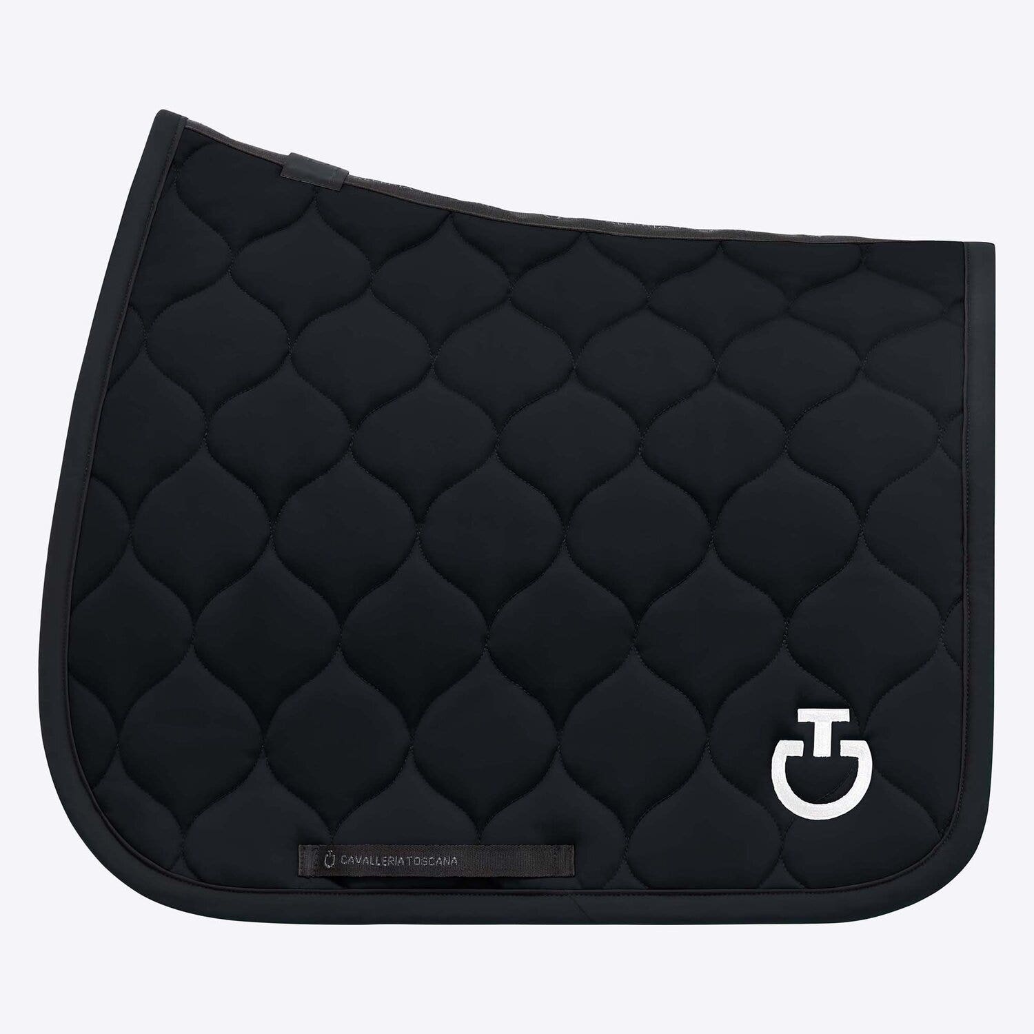 Cavalleria Toscana Circular-quilted jumping saddle pad BLACK-1