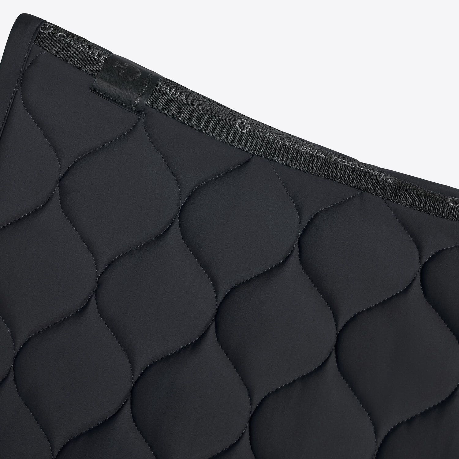 Cavalleria Toscana Circular-quilted jumping saddle pad BLACK-2