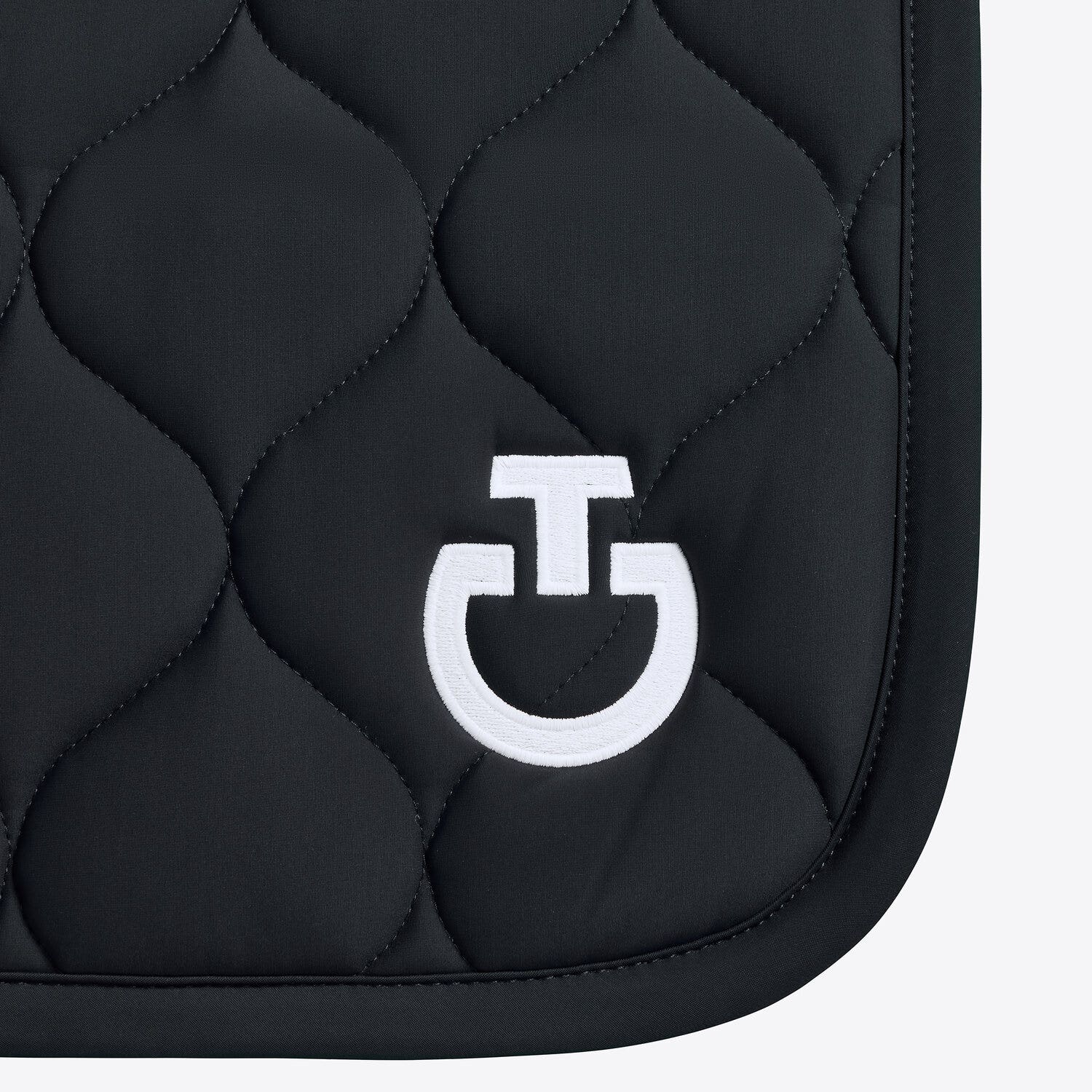 Cavalleria Toscana Circular-quilted jumping saddle pad BLACK-3