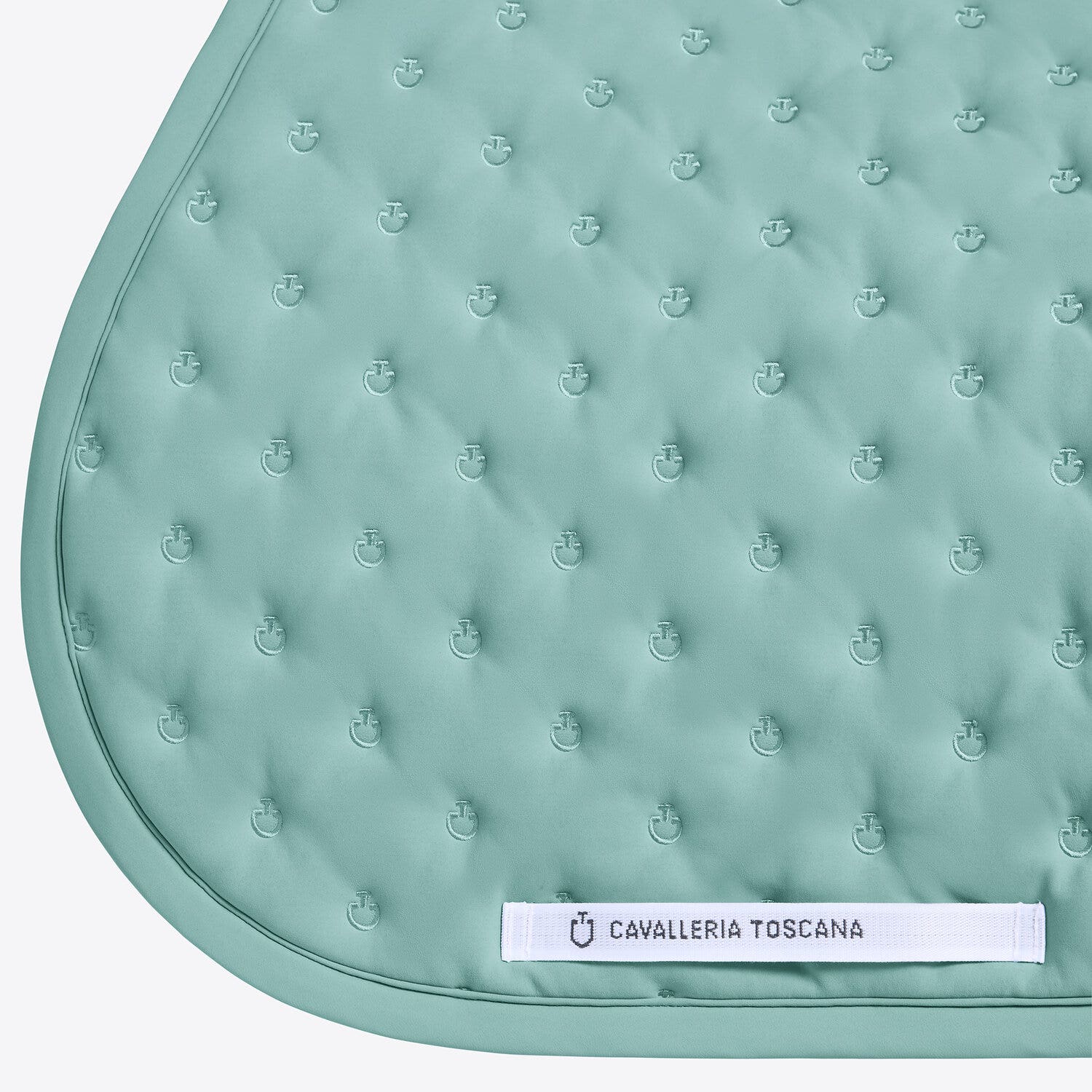 Cavalleria Toscana Cavalleria Toscana Jumping Saddle Pad with Quilted Design and Micro Logo LIGHT TEAL GREEN-2