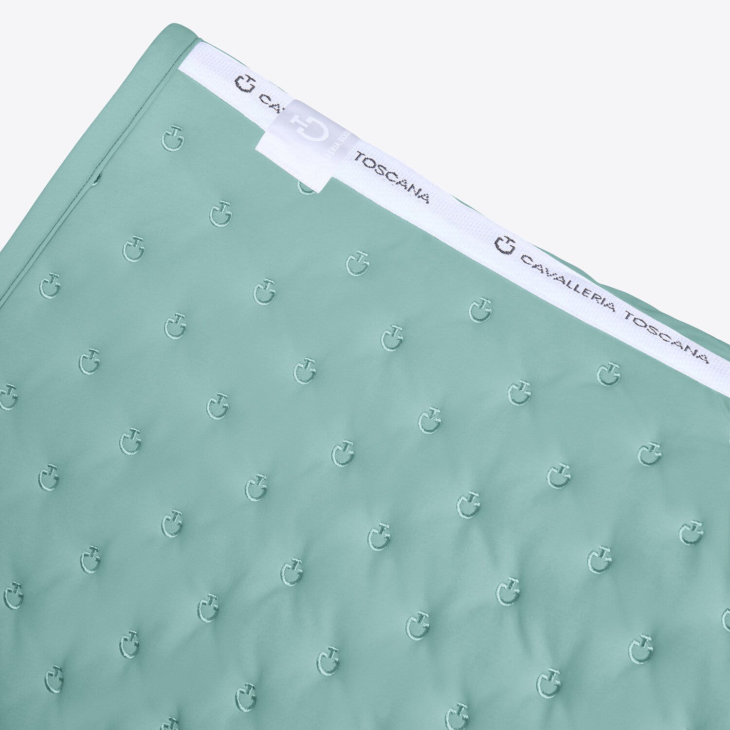 Cavalleria Toscana Cavalleria Toscana Jumping Saddle Pad with Quilted Design and Micro Logo LIGHT TEAL GREEN-3