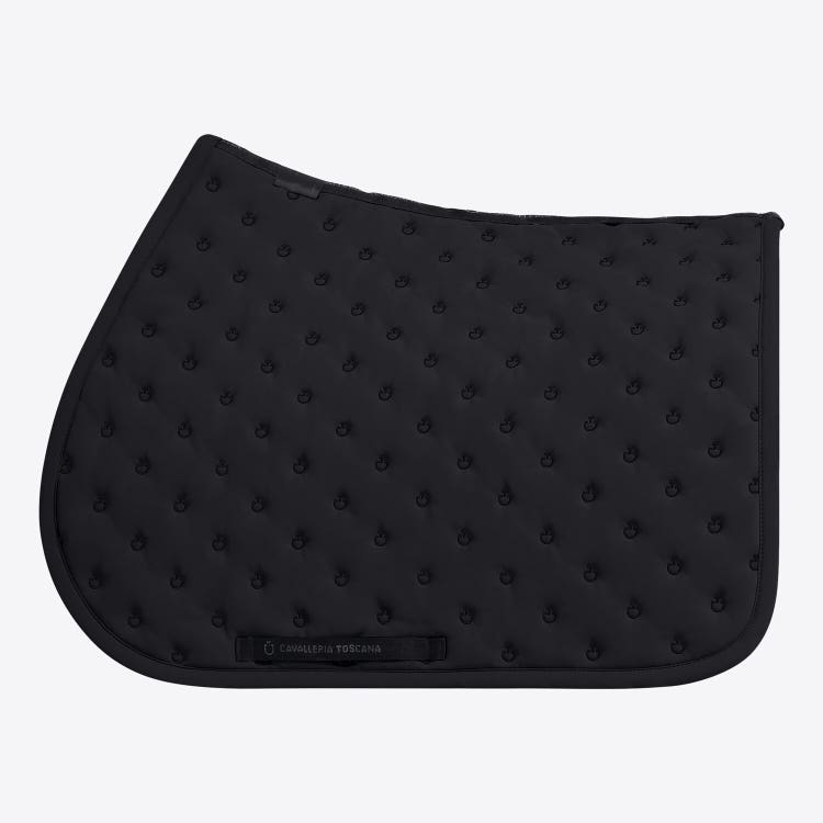 Quilted jumping saddle pad with logo