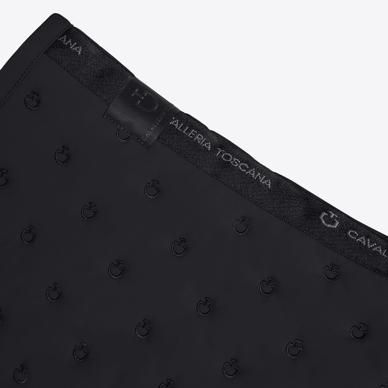 Cavalleria Toscana Sottosella da salto con trapuntatura e micro logo | Cavalleria Toscana BLACK/ BLACK LOGO-3