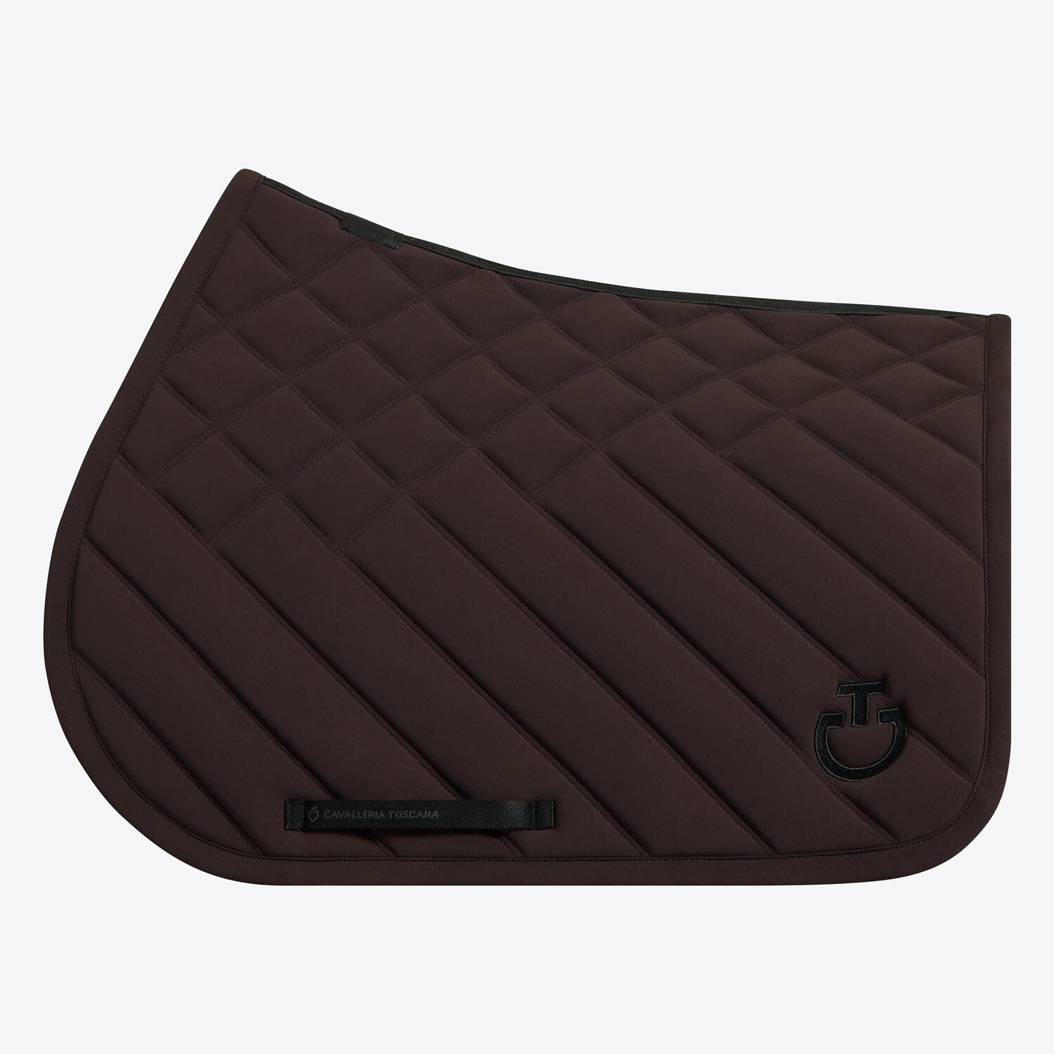 Diamond and line-quilted jumping saddle pad