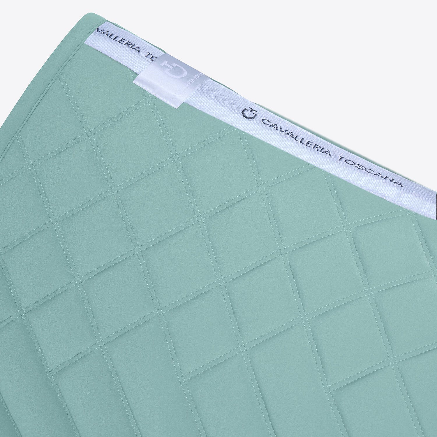 Cavalleria Toscana Cavalleria Toscana Jumping Saddle Pad with Diamond and Line Quilting LIGHT TEAL GREEN-3