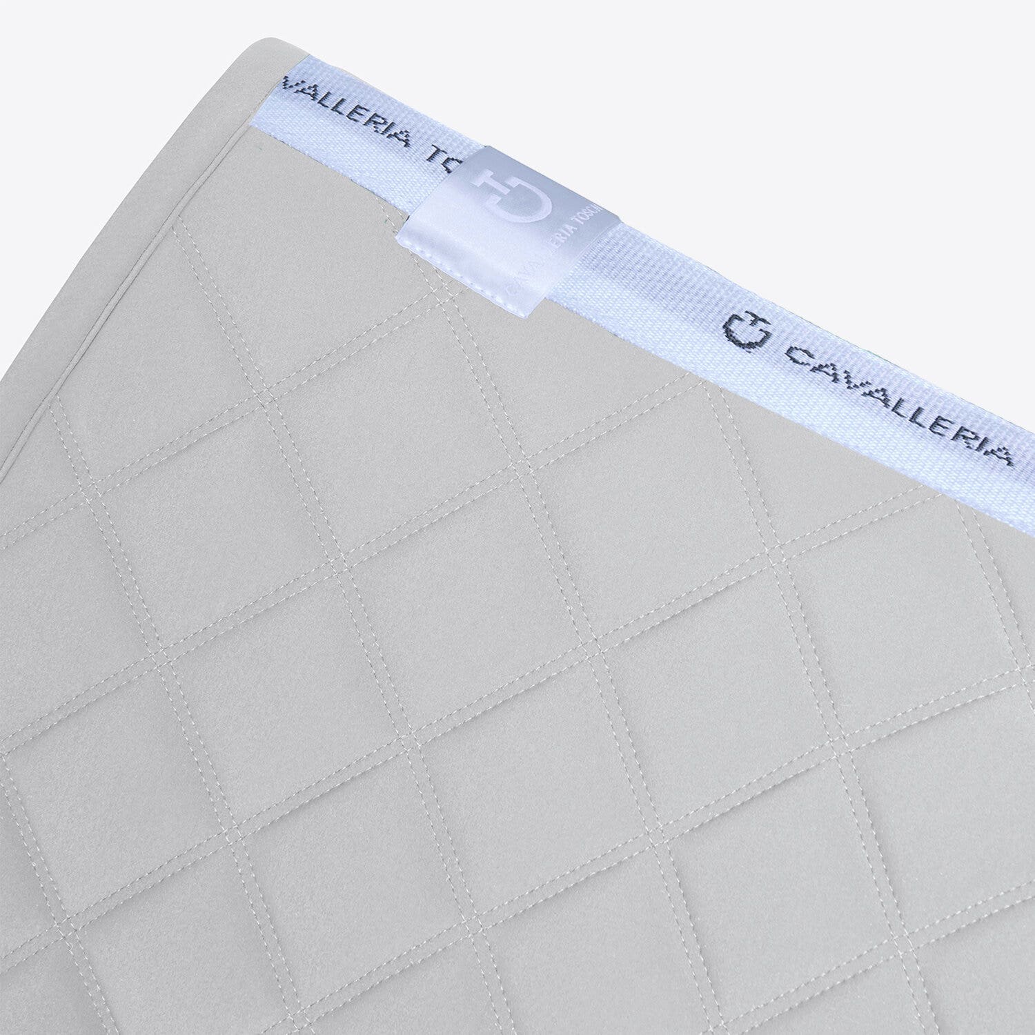 Cavalleria Toscana Cavalleria Toscana Jumping Saddle Pad with Diamond and Line Quilting LIGHT GREY-3