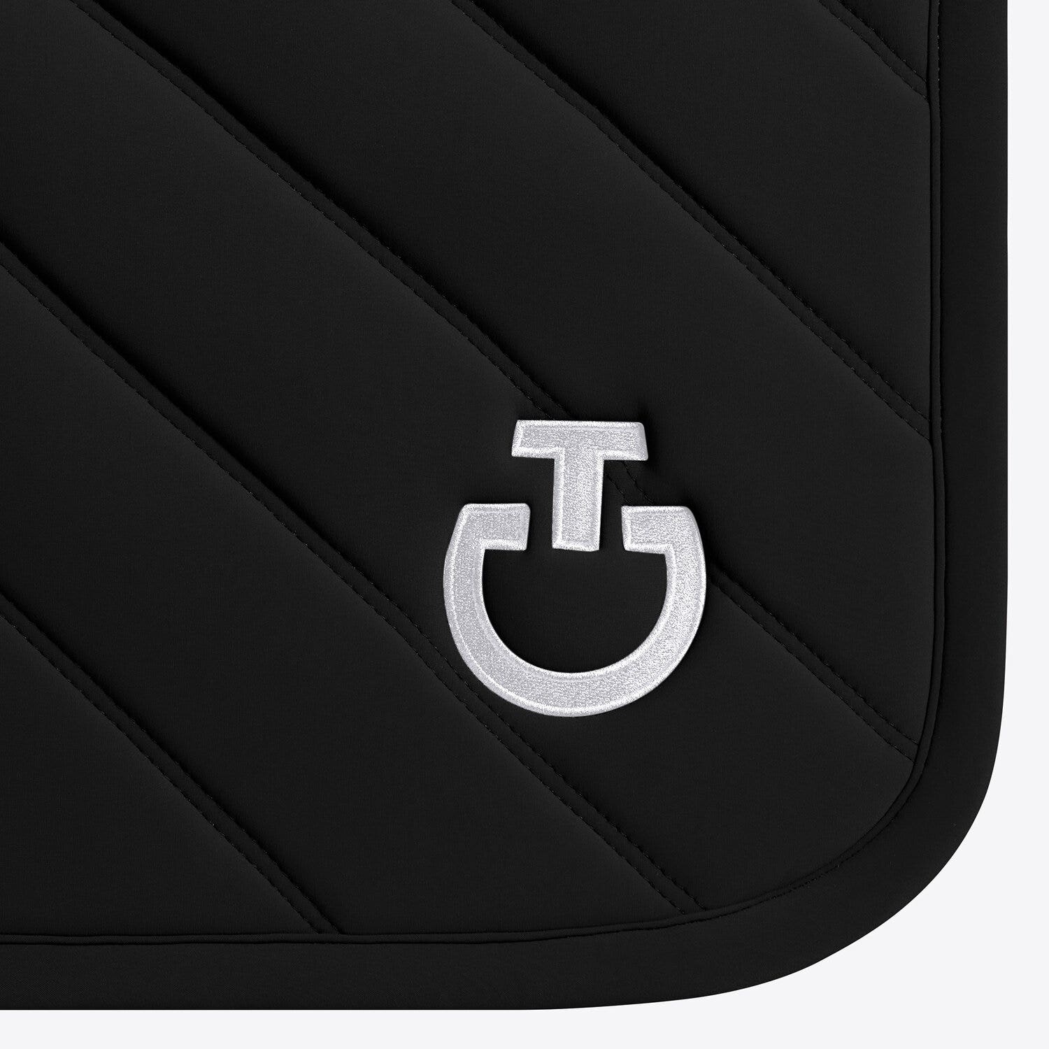 Cavalleria Toscana Cavalleria Toscana Jumping Saddle Pad with Diamond and Line Quilting BLACK-2
